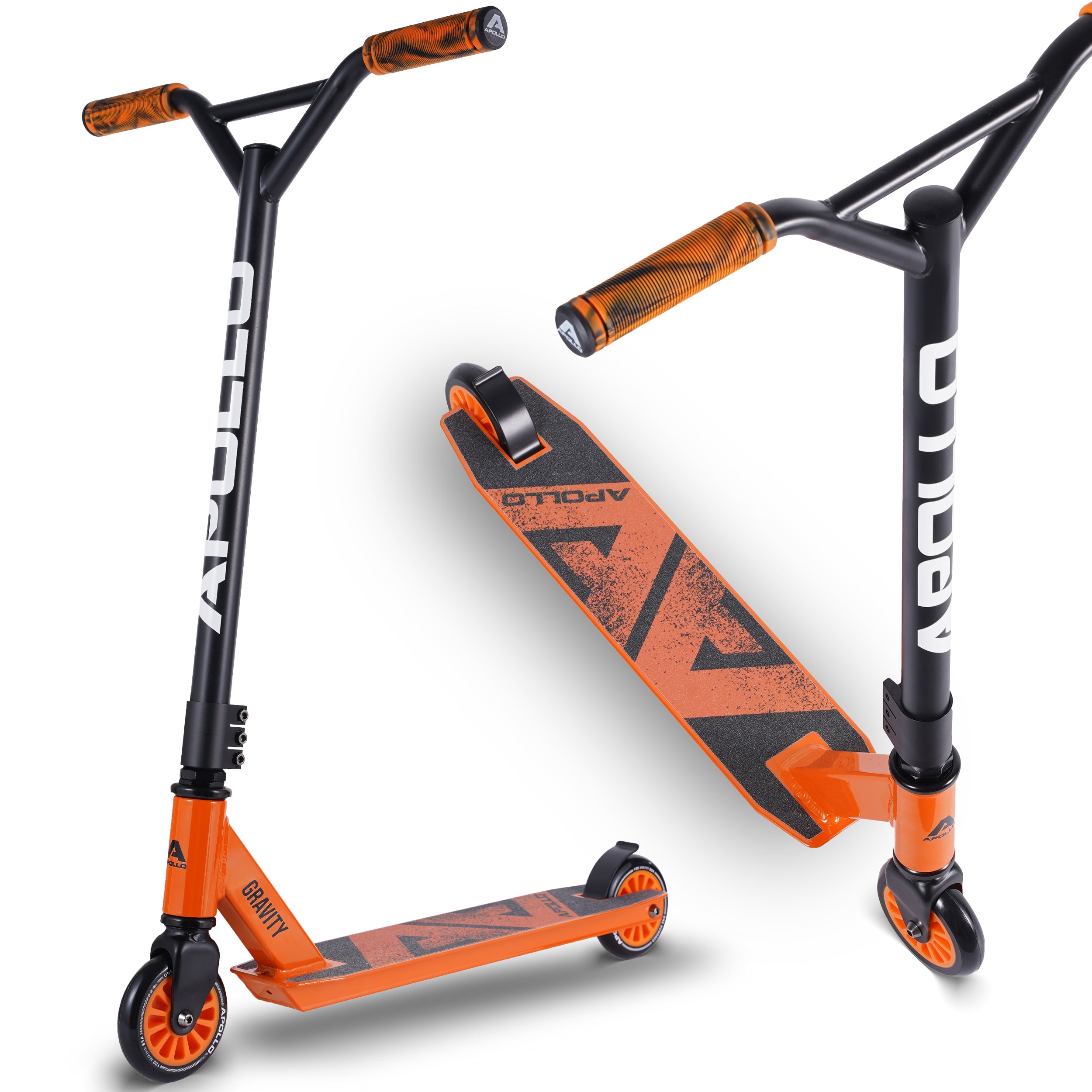 Apollo Funsport FR - Apollo Stunt Scooter Gravity - Trottinette fun pour enfants et adolescents - Orange