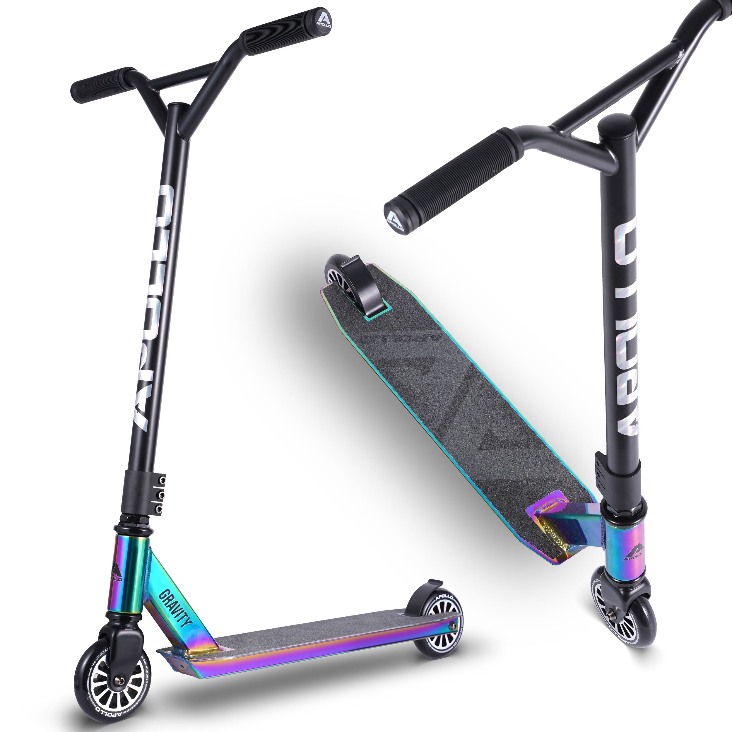 Apollo Funsport FR - Apollo Stunt Scooter Gravity - Trottinette fun pour enfants et adolescents - Arc-en-ciel