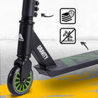 Apollo Funsport FR - Apollo Stunt Scooter Gravity - Trottinette fun pour enfants et adolescents - Noir Vert