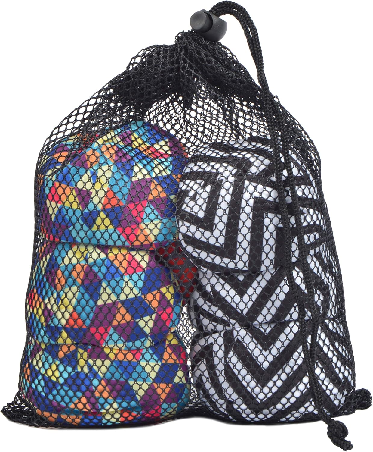 Apollo Funsport France - Ocean 5 Extreme Boule – Set de boules souples - Triangel ZicZac - Couleur : noir blanc