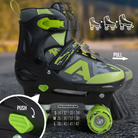 Apollo Funsport France - Apollo Champion Adjustable Quad Skate - patins à roulettes réglables pour enfants - Vert