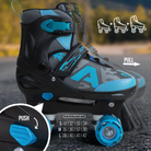 Apollo Funsport France - Apollo Champion Adjustable Quad Skate - patins à roulettes réglables pour enfants - Bleu