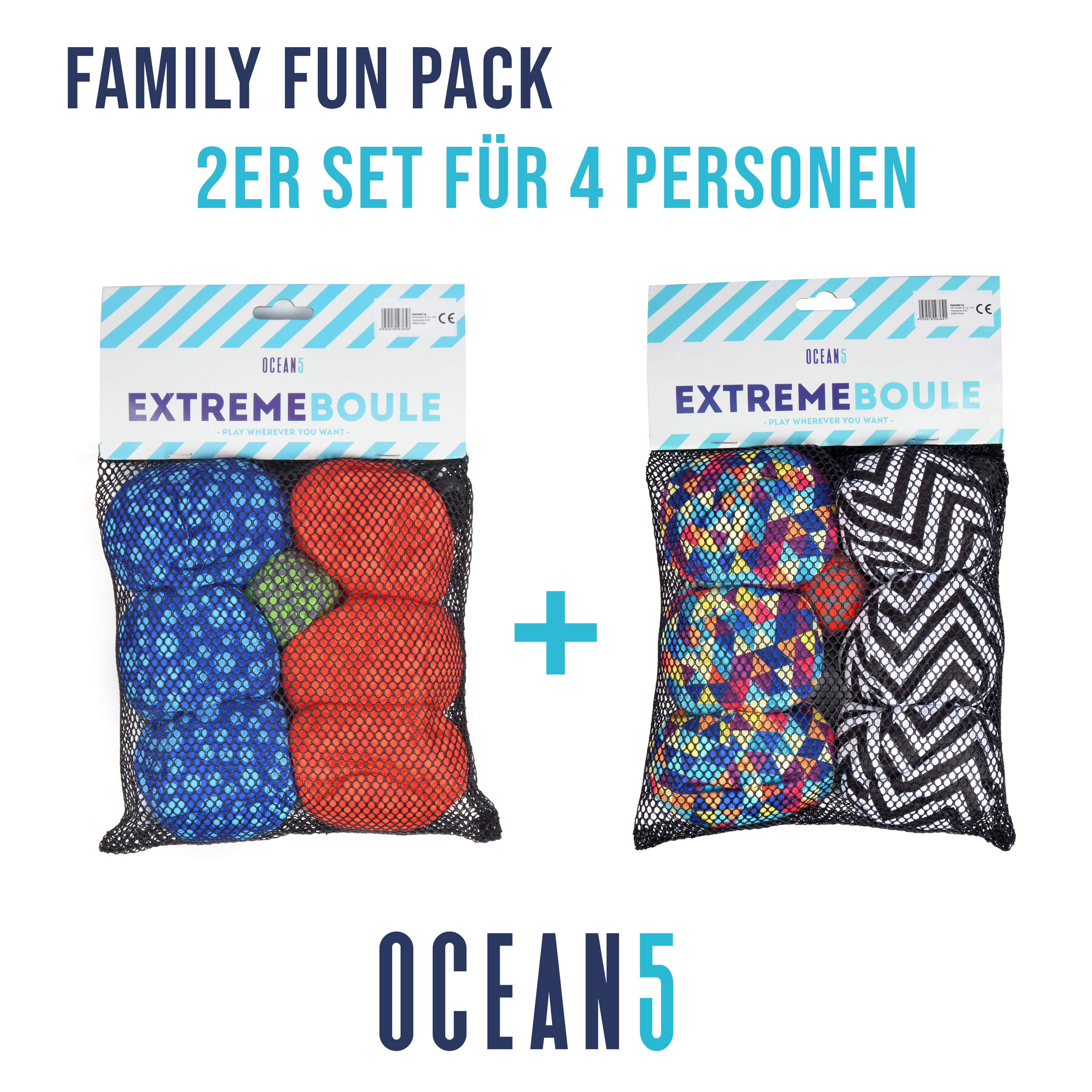 Apollo Funsport France - Ocean 5 Extreme Boule – Set de boules souples - 2er SET Dots + ZicZac