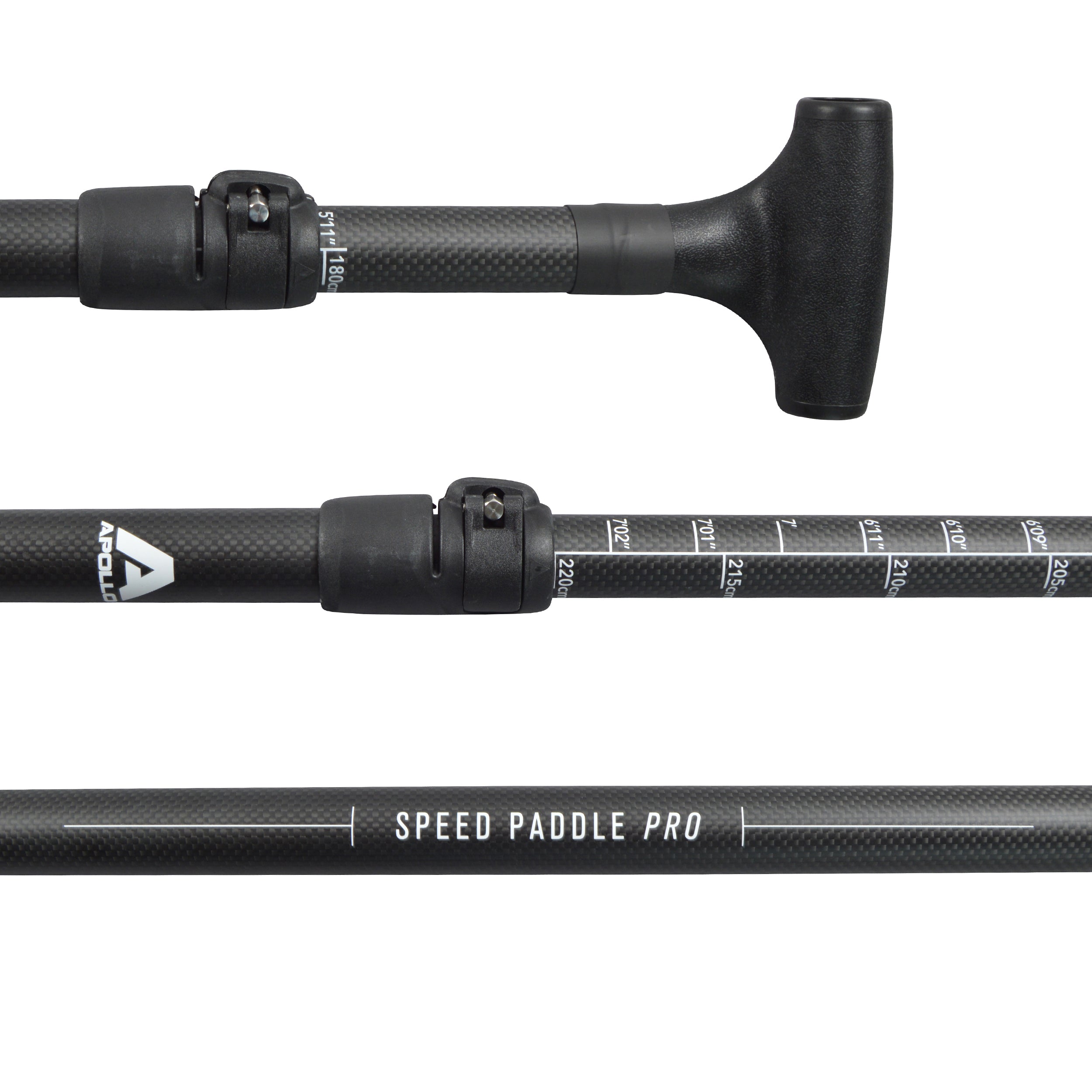 Apollo - Apollo Pagaie SUP – Pagaie en 3 parties en carbone et fibre de verre - Speed Paddle Pro