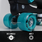 Apollo Funsport France - Apollo Champion Adjustable Quad Skate - patins à roulettes réglables pour enfants - Menthe