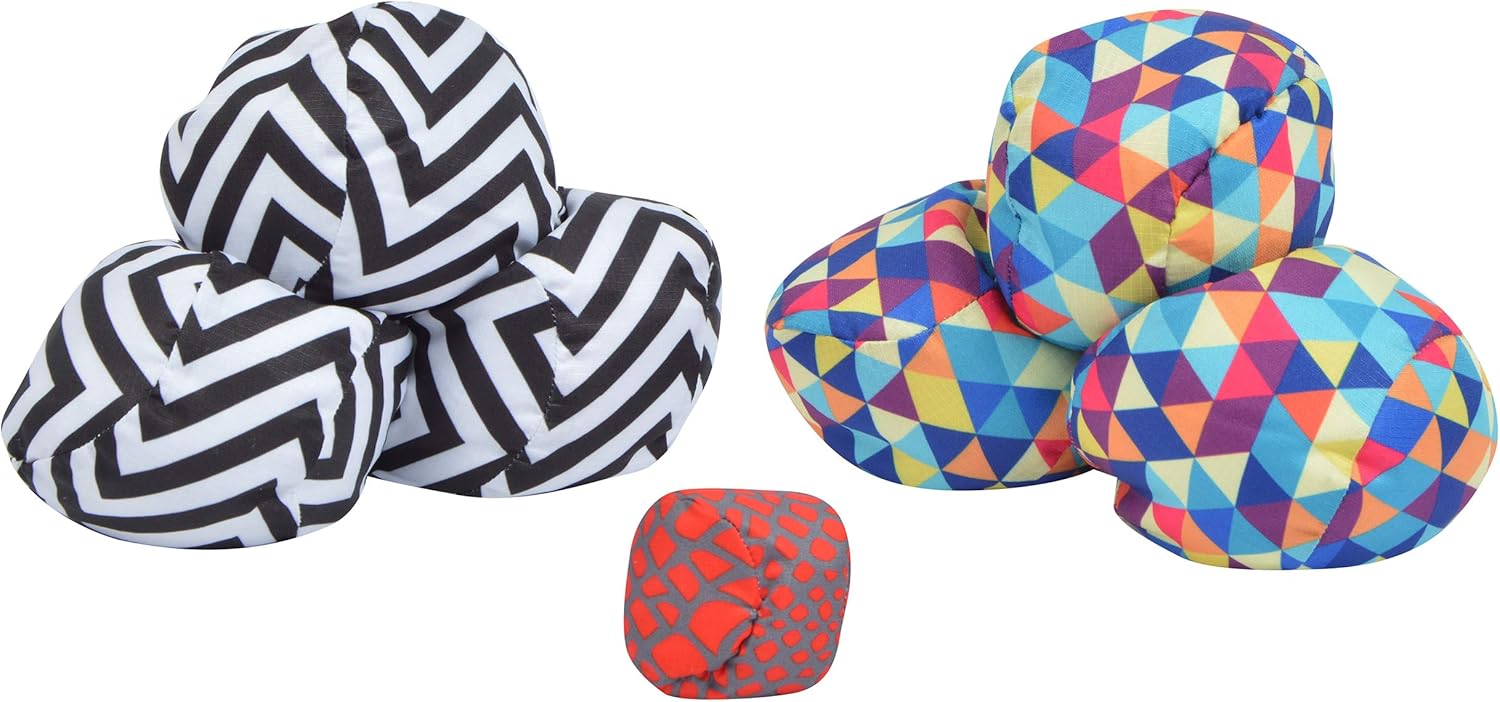 Apollo Funsport France - Ocean 5 Extreme Boule – Set de boules souples - Triangel ZicZac - Couleur : noir blanc