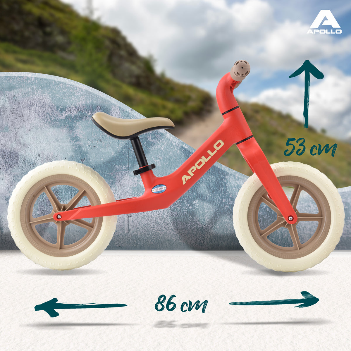 Apollo Funsport France - Draisienne Trailbuddy dès 2 ans – Draisienne enfant 12 pouces - Rouge