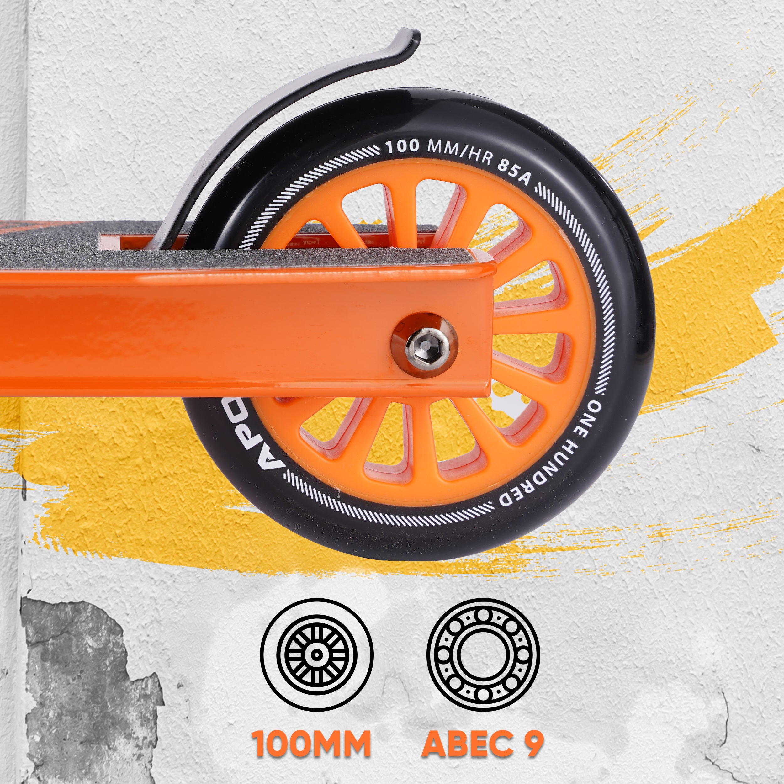 Apollo Funsport FR - Apollo Stunt Scooter Gravity - Trottinette fun pour enfants et adolescents - Orange