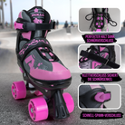 Apollo Funsport France - Apollo Champion Adjustable Quad Skate - patins à roulettes réglables pour enfants - Rose