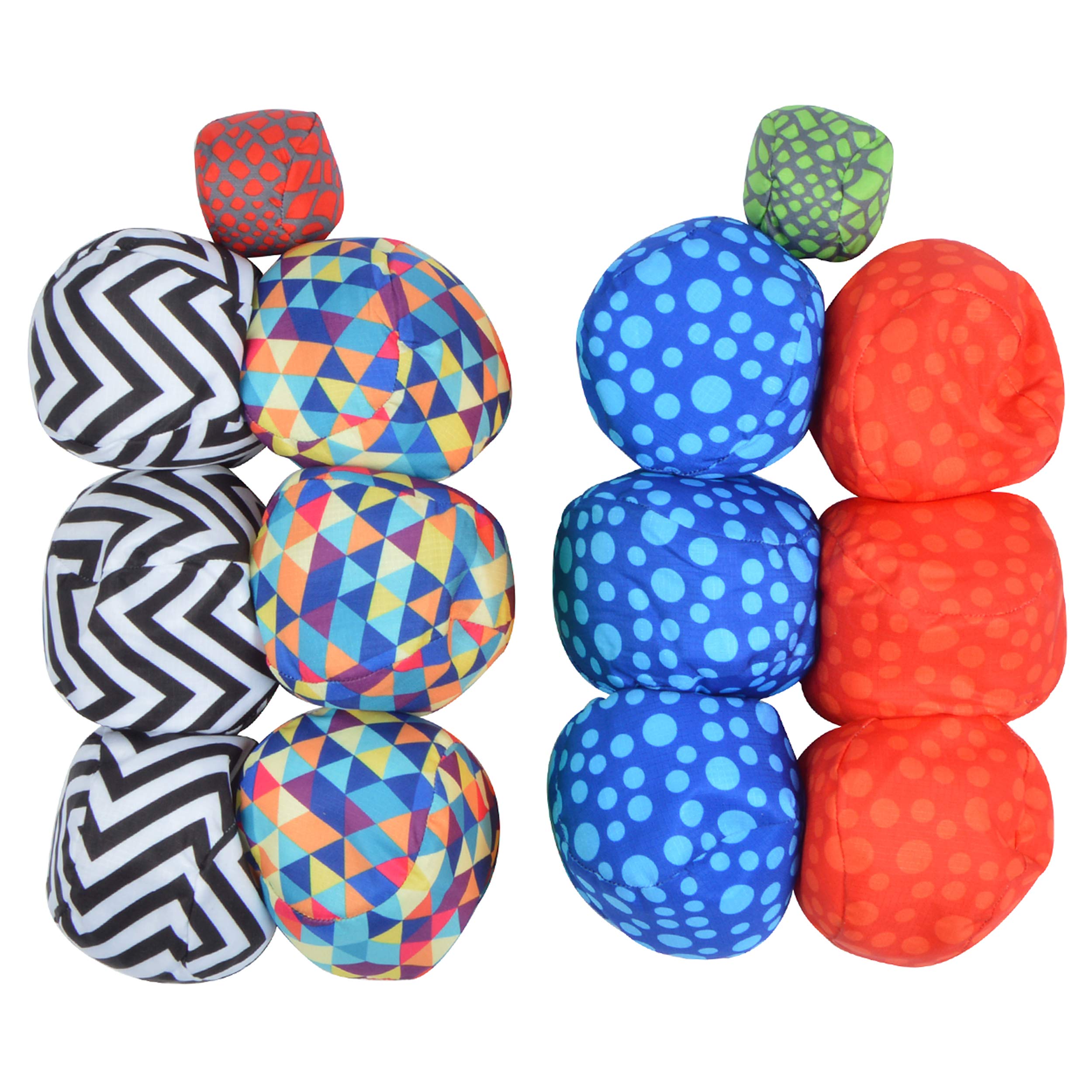 Apollo Funsport France - Ocean 5 Extreme Boule – Set de boules souples - 2er SET Dots + ZicZac