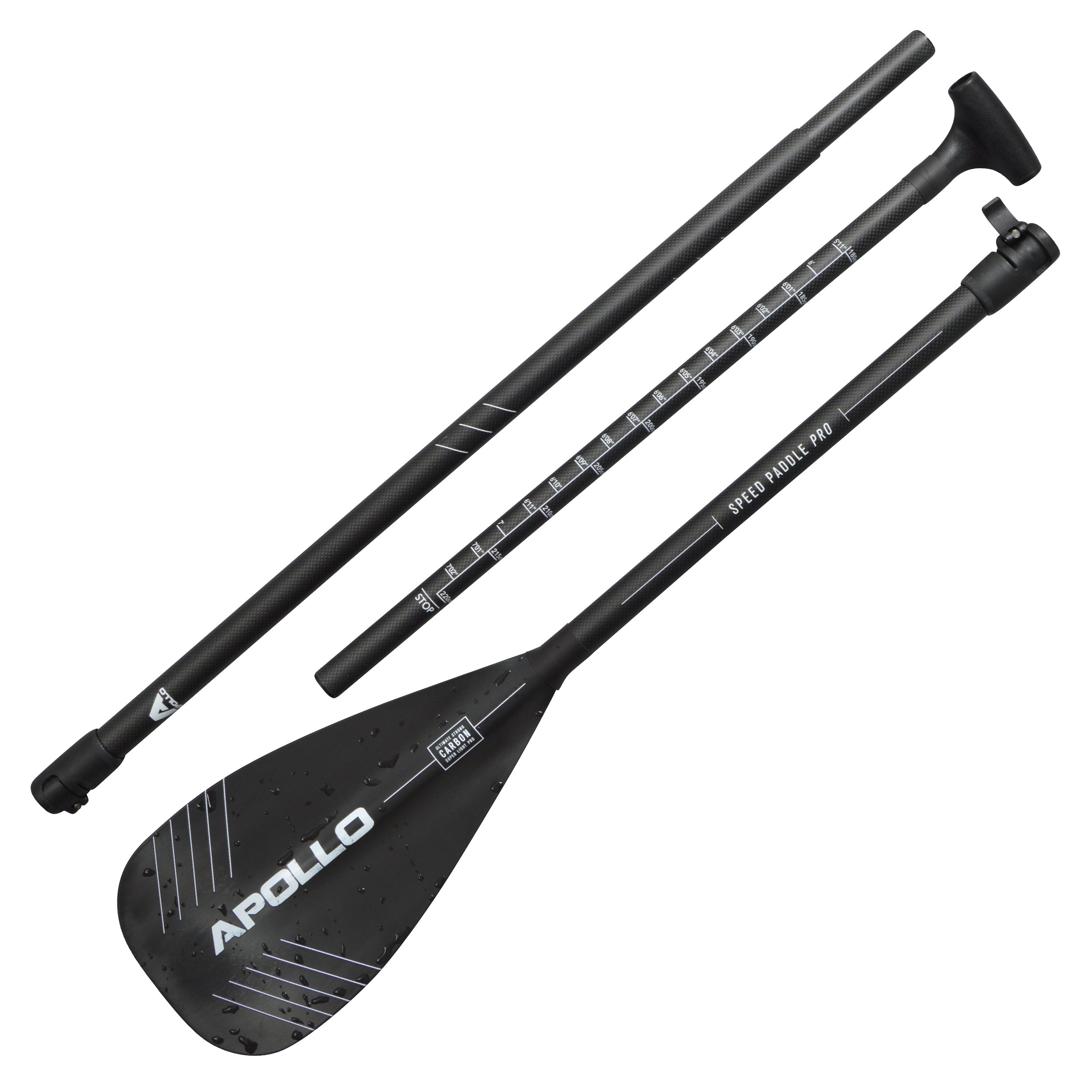 Apollo - Apollo Pagaie SUP – Pagaie en 3 parties en carbone et fibre de verre - Speed Paddle Pro