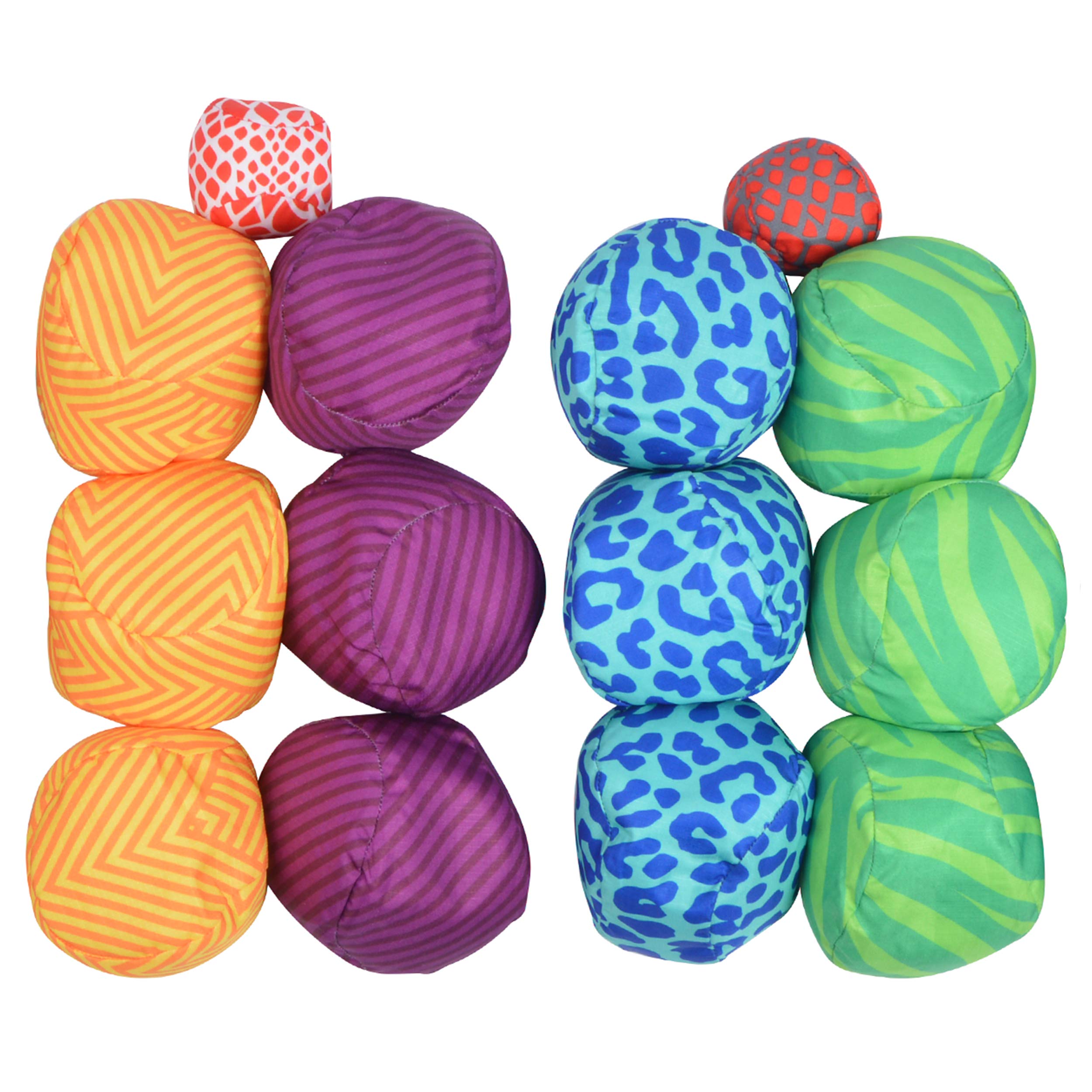 Apollo Funsport France - Ocean 5 Extreme Boule – Set de boules souples - 2er SET Lines + Animal Print