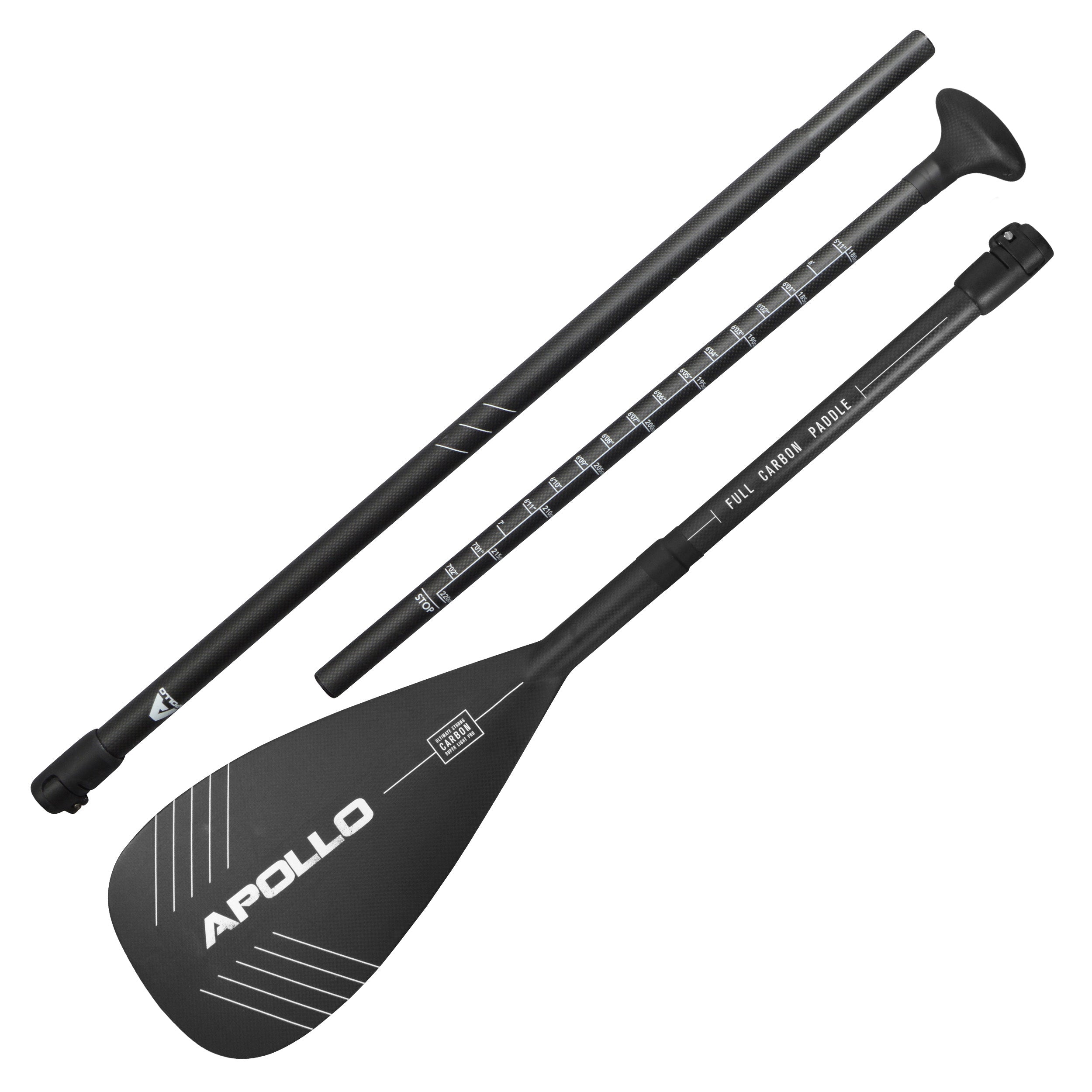 Apollo - Apollo Pagaie SUP – Pagaie en 3 parties en carbone et fibre de verre - Full Carbon Paddel