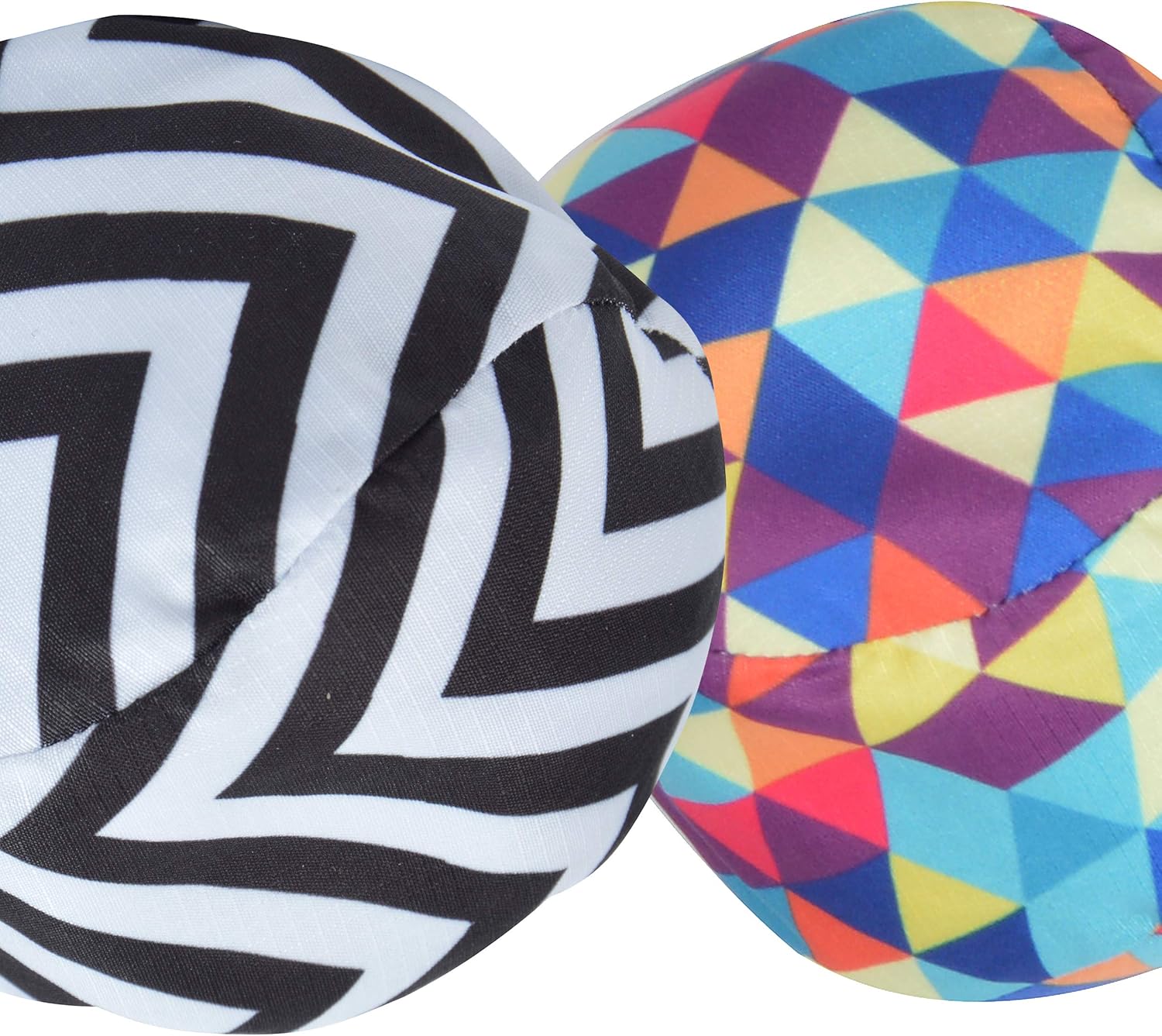 Apollo Funsport France - Ocean 5 Extreme Boule – Set de boules souples - Triangel ZicZac - Couleur : noir blanc