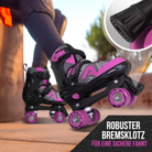 Apollo Funsport France - Apollo Champion Adjustable Quad Skate - patins à roulettes réglables pour enfants - Rose