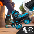 Apollo Funsport France - Apollo Champion Adjustable Quad Skate - patins à roulettes réglables pour enfants - Bleu