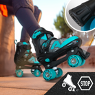 Apollo Funsport France - Apollo Champion Adjustable Quad Skate - patins à roulettes réglables pour enfants - Menthe