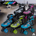Apollo Funsport France - Apollo Champion Adjustable Quad Skate - patins à roulettes réglables pour enfants - Menthe