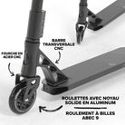 Apollo - Trotinette freestyle Adulte Genesis Pro X avec Roulements à Billes ABEC 9 - Noir