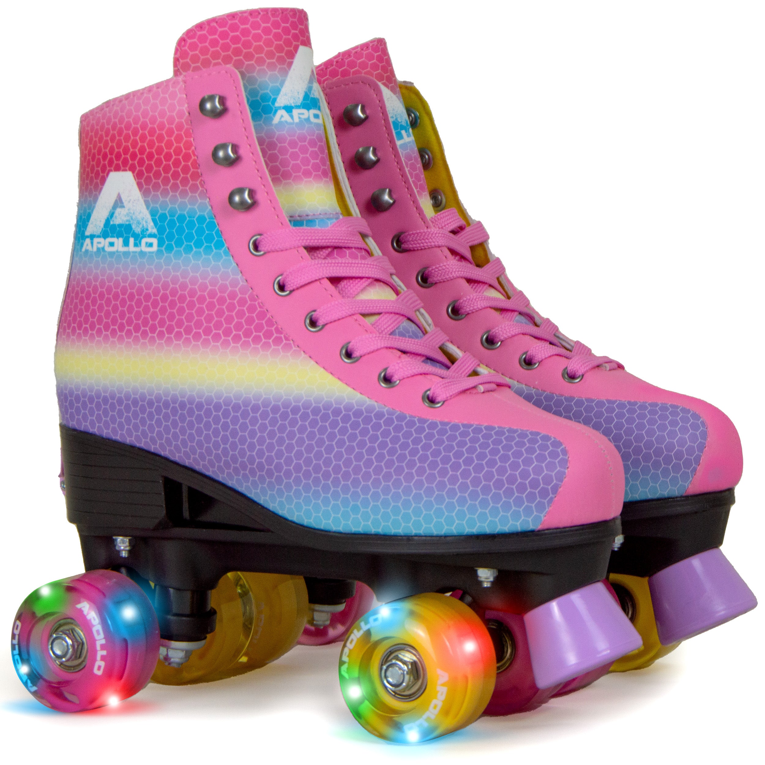 Apollo - Classic patins à roulettes fille et garçon - adolescents et adultes - Dancing Queen LED - L (39-42)