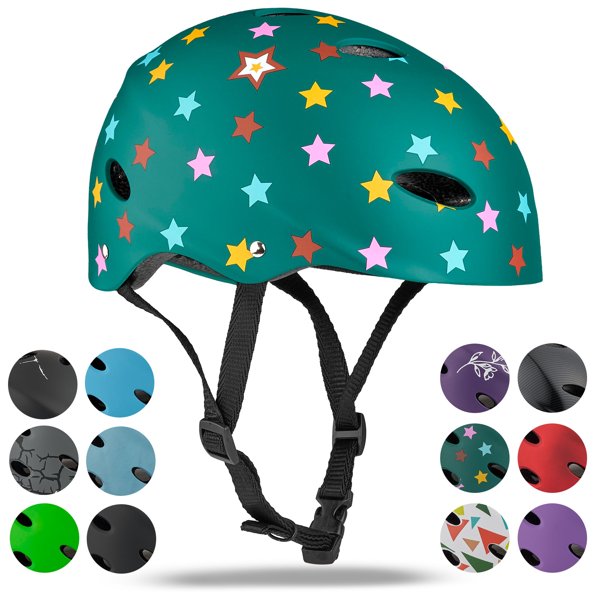 Apollo - Casque réglable pour skate et vélo - Stars