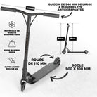 Apollo - Trotinette freestyle Adulte Genesis Pro X avec Roulements à Billes ABEC 9 - Noir