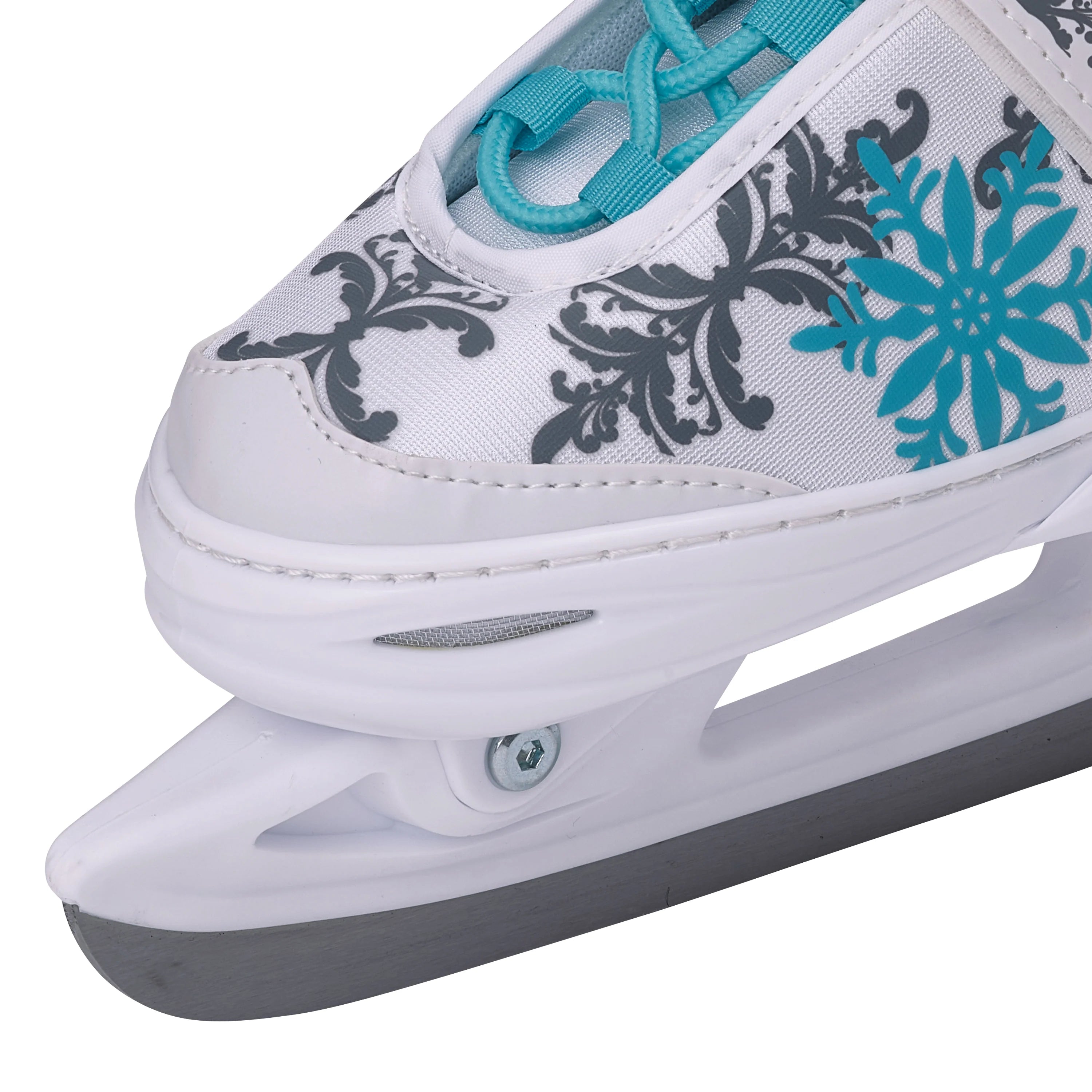 Apollo - Patins à glace femme X Pro - pointure ajustable - Blanc/Menthe - L (39-42)