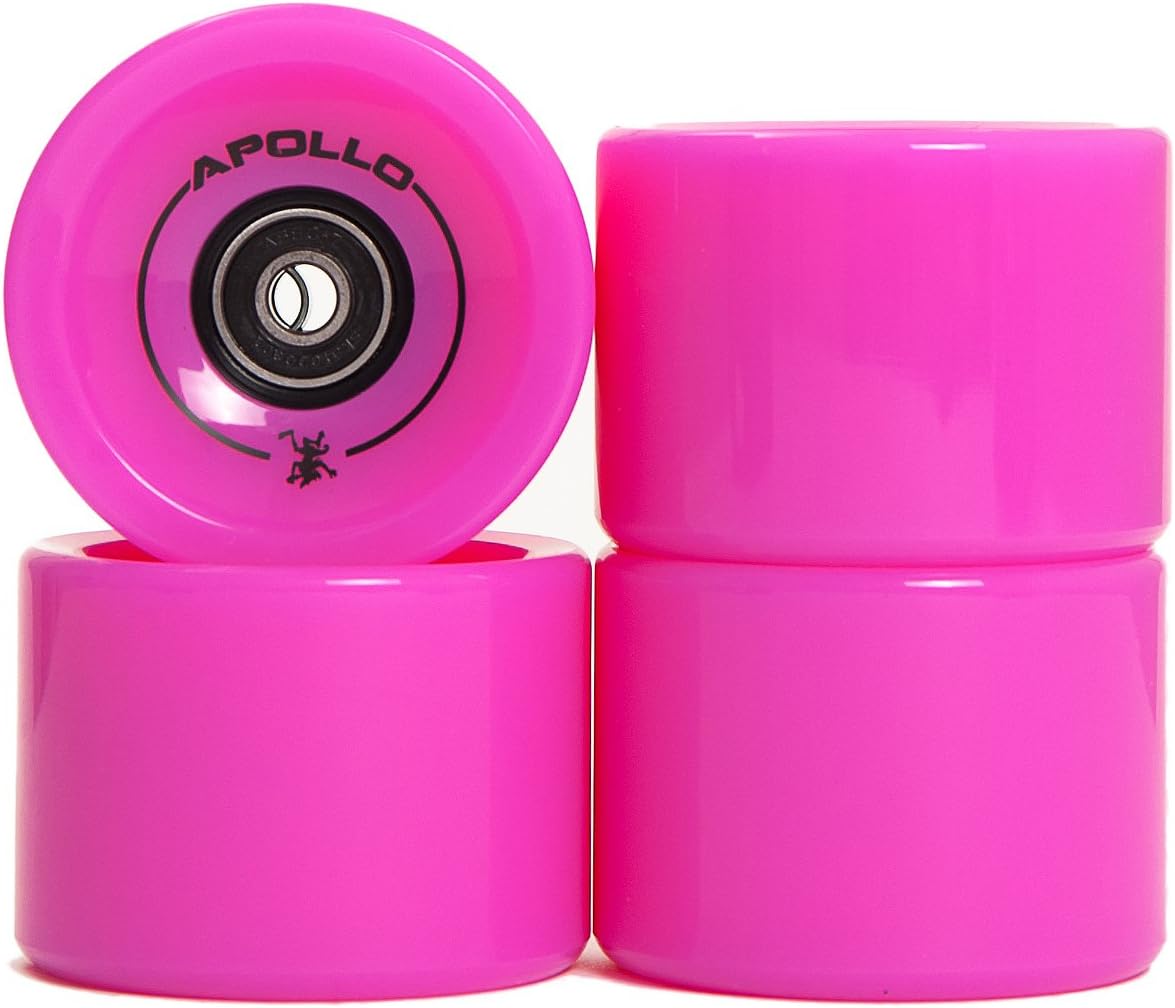 Apollo Funsport France - Roues Apollo Noires pour Longboard & Skateboard - Pink - 70 x 51
