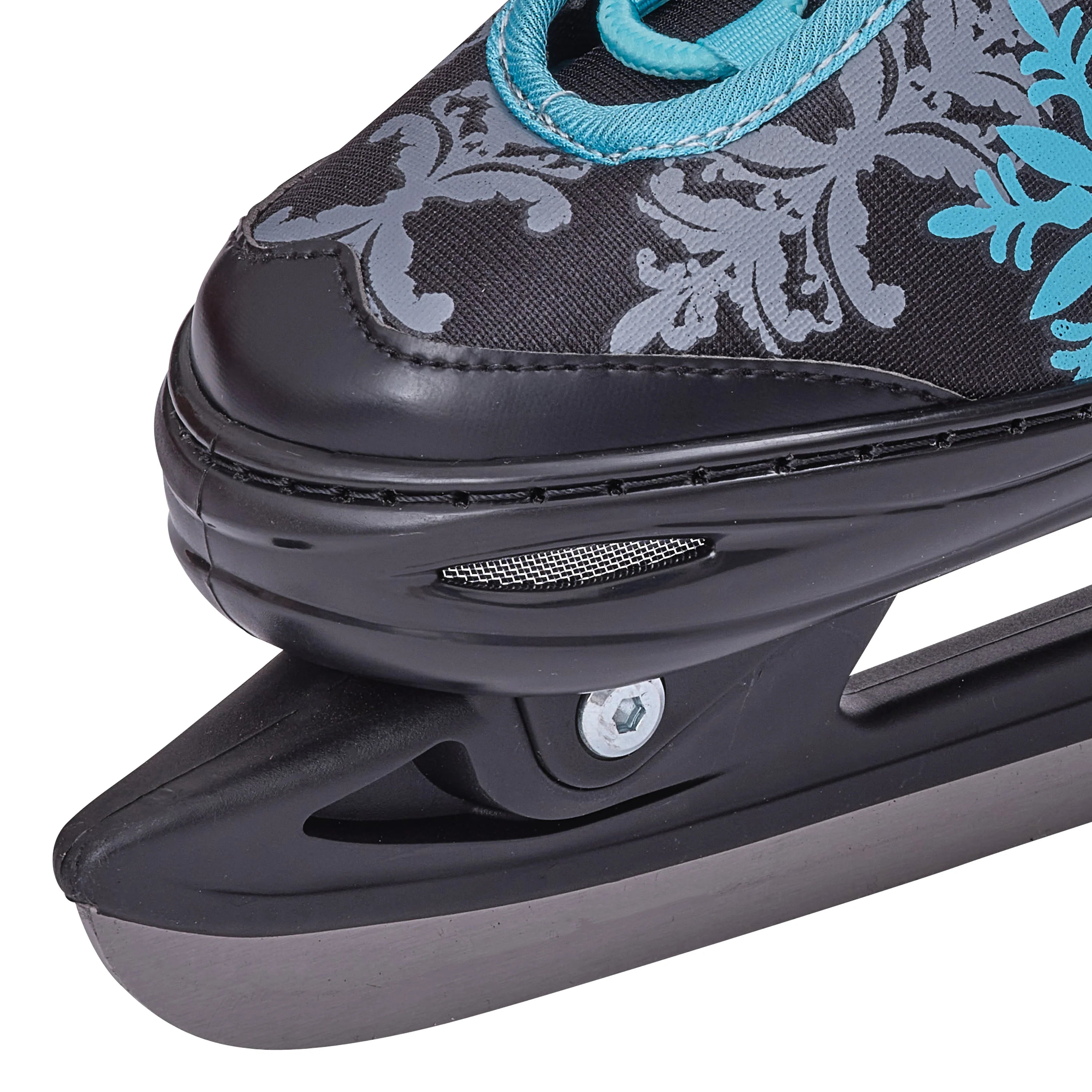 Apollo - Patins à glace femme X Pro - pointure ajustable - Noir/Menthe - L (39-42)
