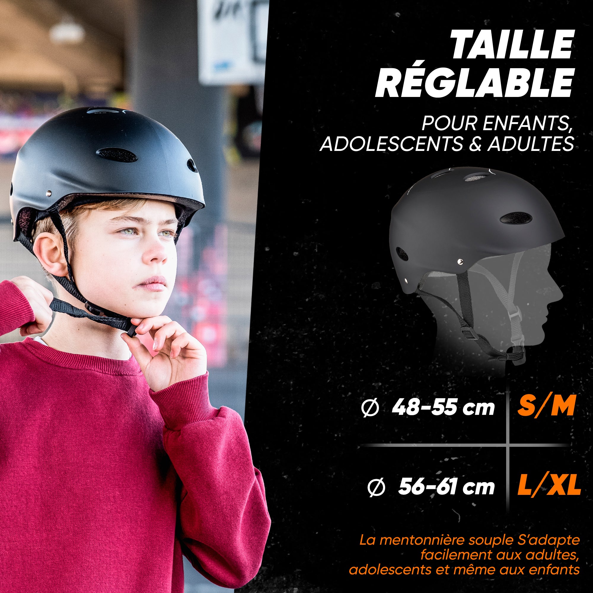 Apollo - Casque réglable pour skate et vélo - Broken