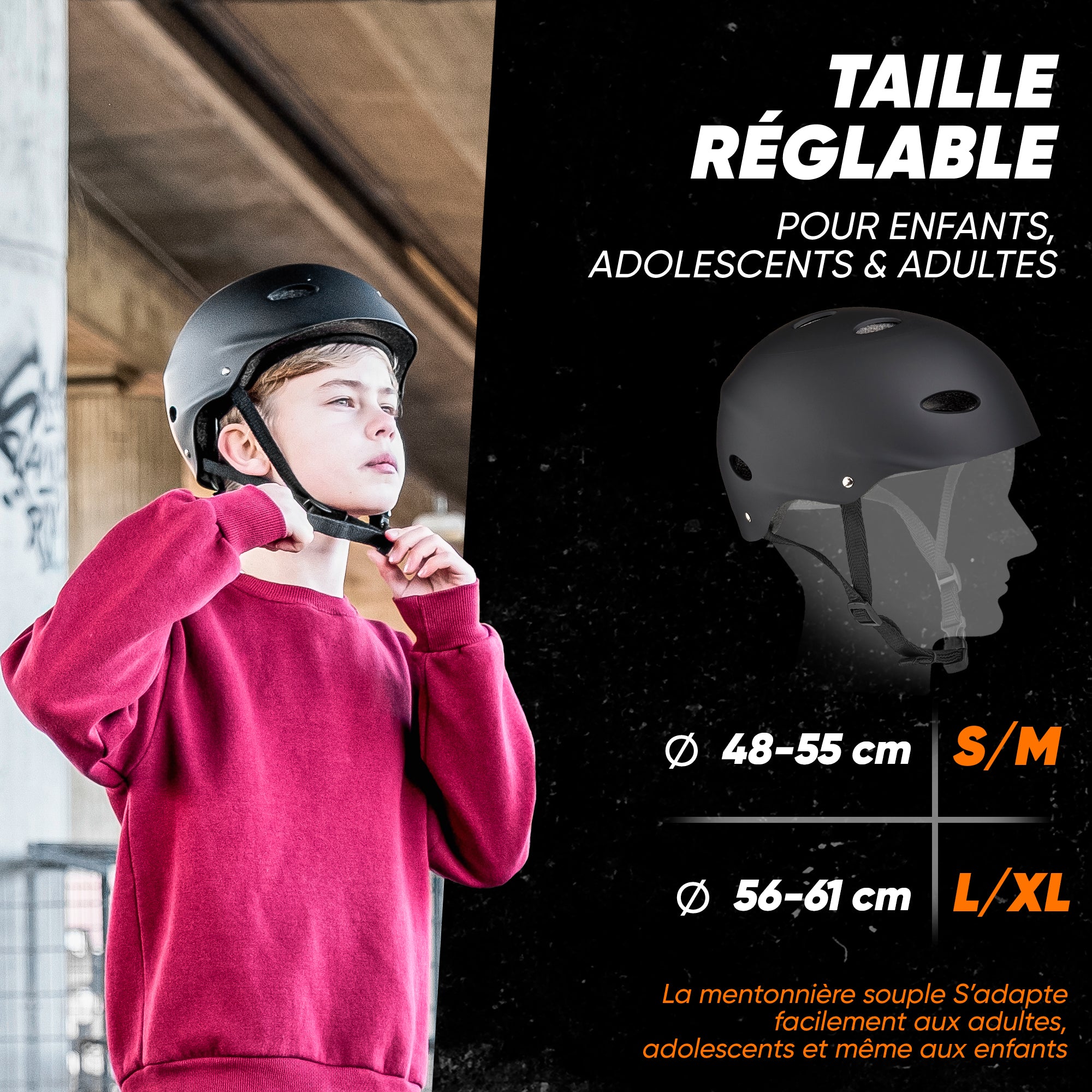 Apollo - Casque réglable pour skate et vélo - Stars