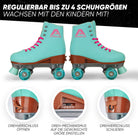 Apollo - Classic patins à roulettes fille et garçon - adolescents et adultes - Lagoon LED - L (39-42)