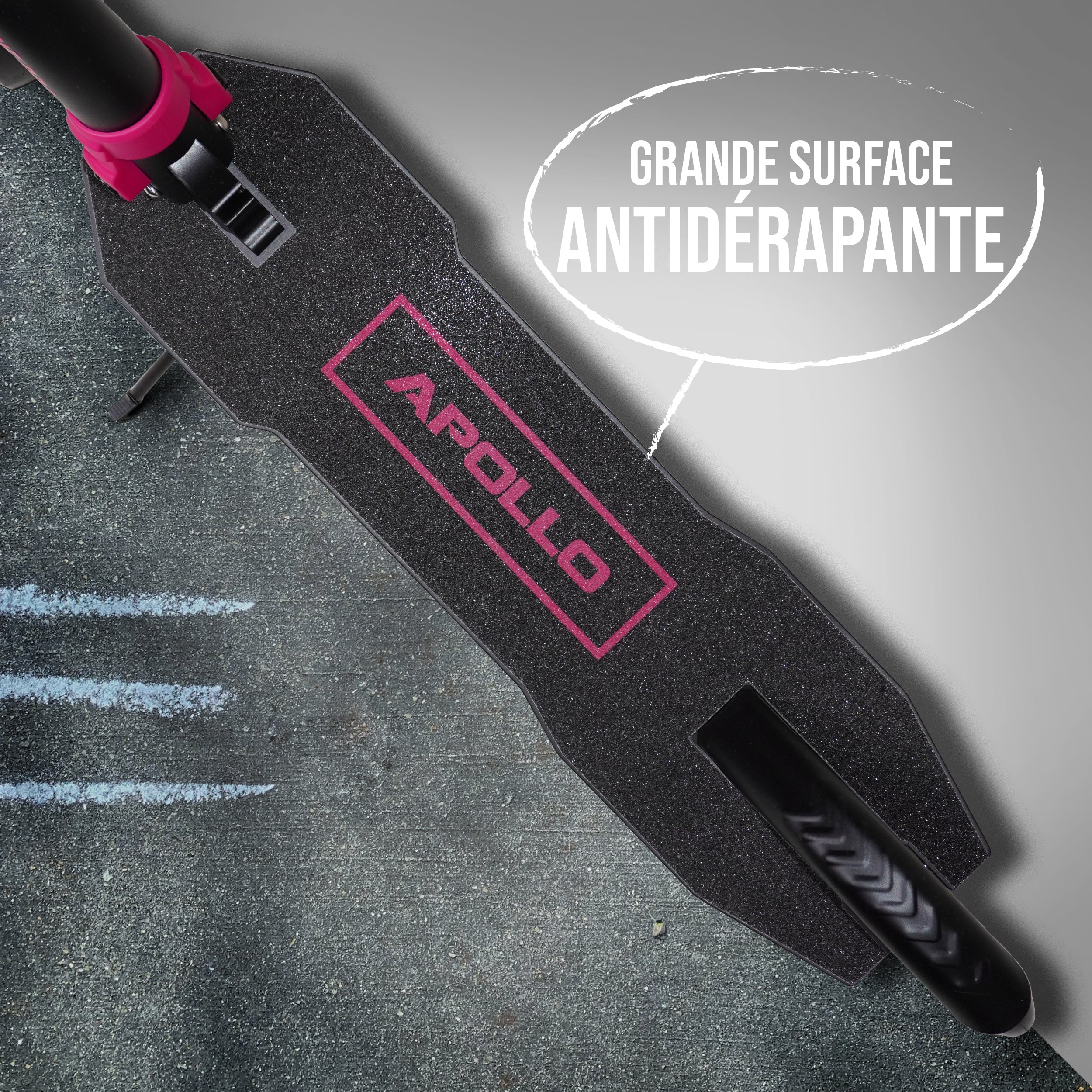 Apollo - Apollo Scooter - "Hurricane" City-Scooter avec suspension - Noir Rose