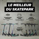 Apollo - Trotinette freestyle Adulte Genesis Pro X avec Roulements à Billes ABEC 9 - Noir