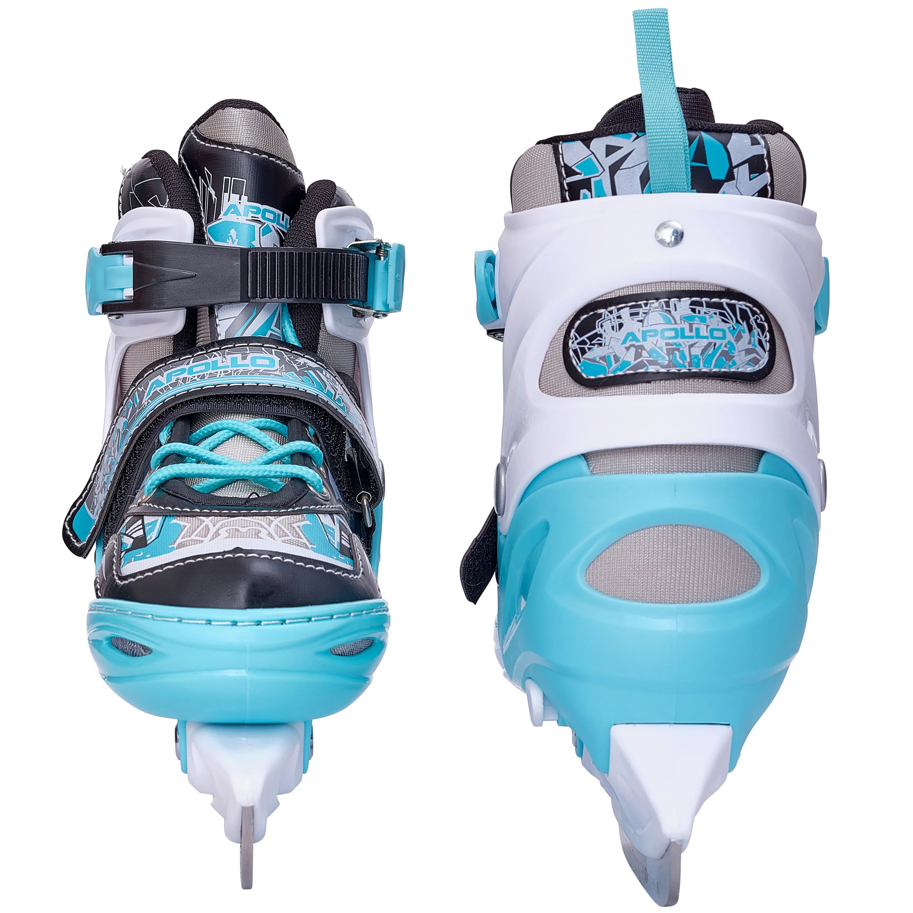 Apollo - Patins à glace femme X Pro - pointure ajustable - Menthe/Noir - L (39-42)