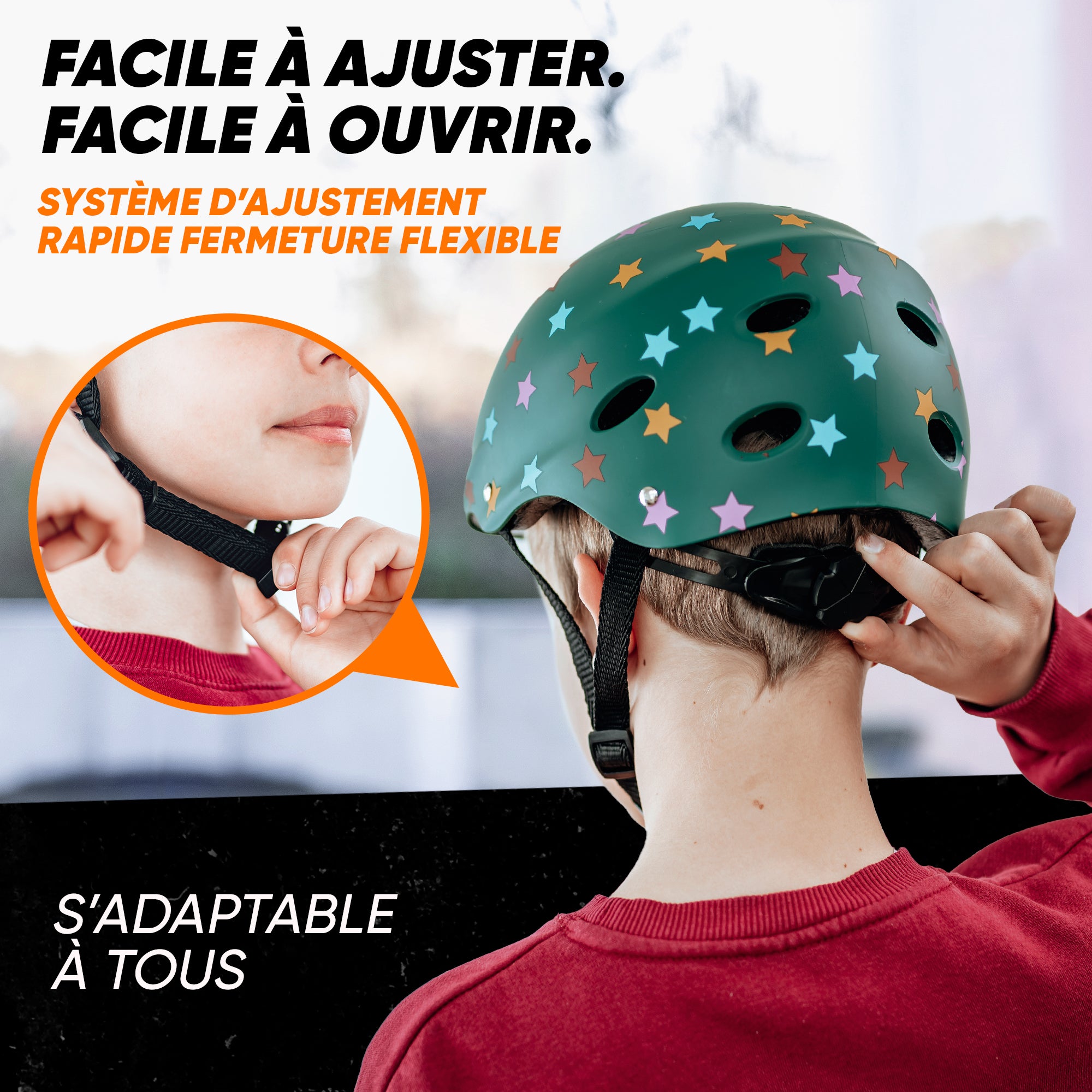 Apollo - Casque réglable pour skate et vélo - Stars