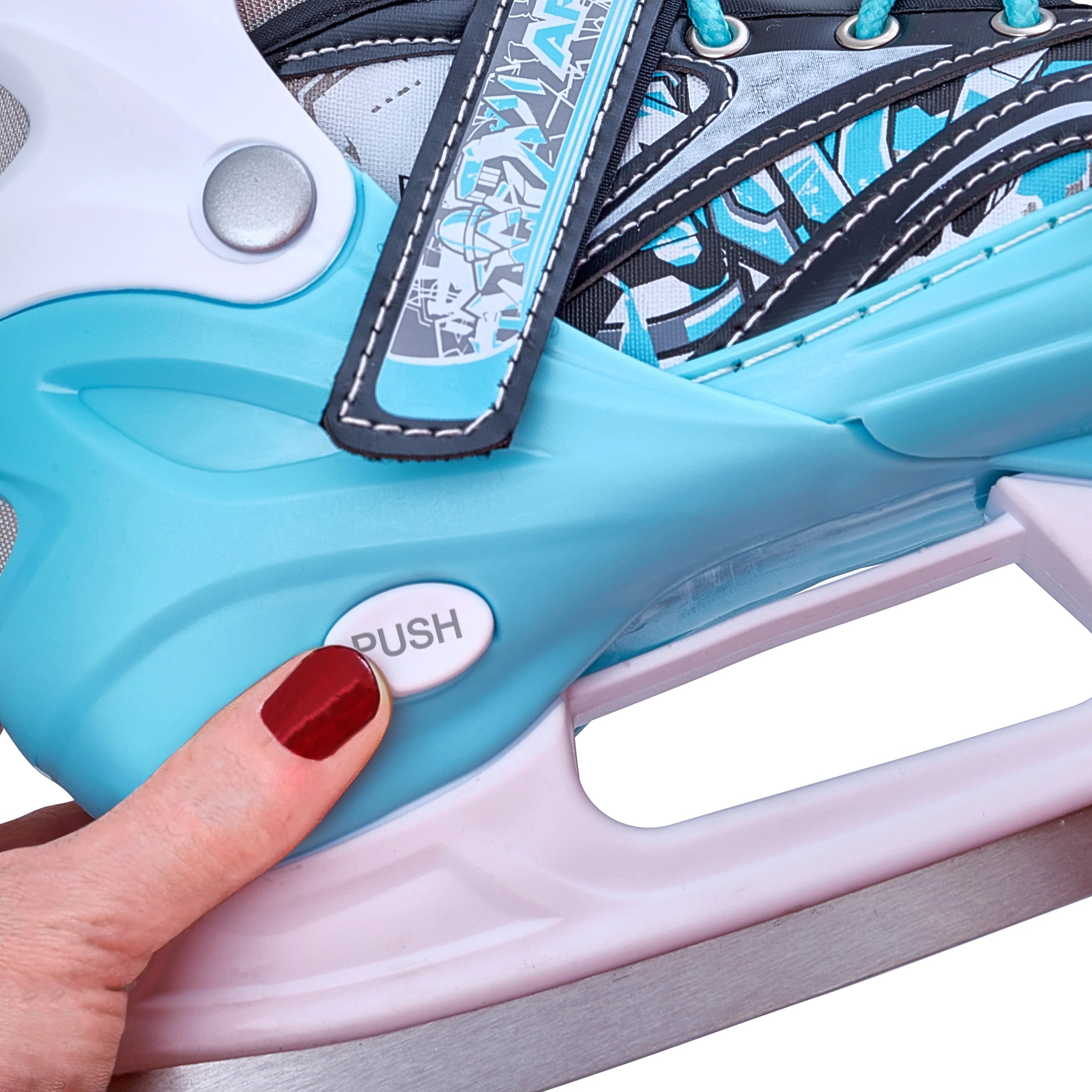 Apollo - Patins à glace femme X Pro - pointure ajustable - Menthe/Noir - L (39-42)