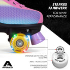 Apollo - Classic patins à roulettes fille et garçon - adolescents et adultes - Dancing Queen LED - L (39-42)