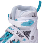 Apollo - Patins à glace femme X Pro - pointure ajustable - Blanc/Menthe - L (39-42)