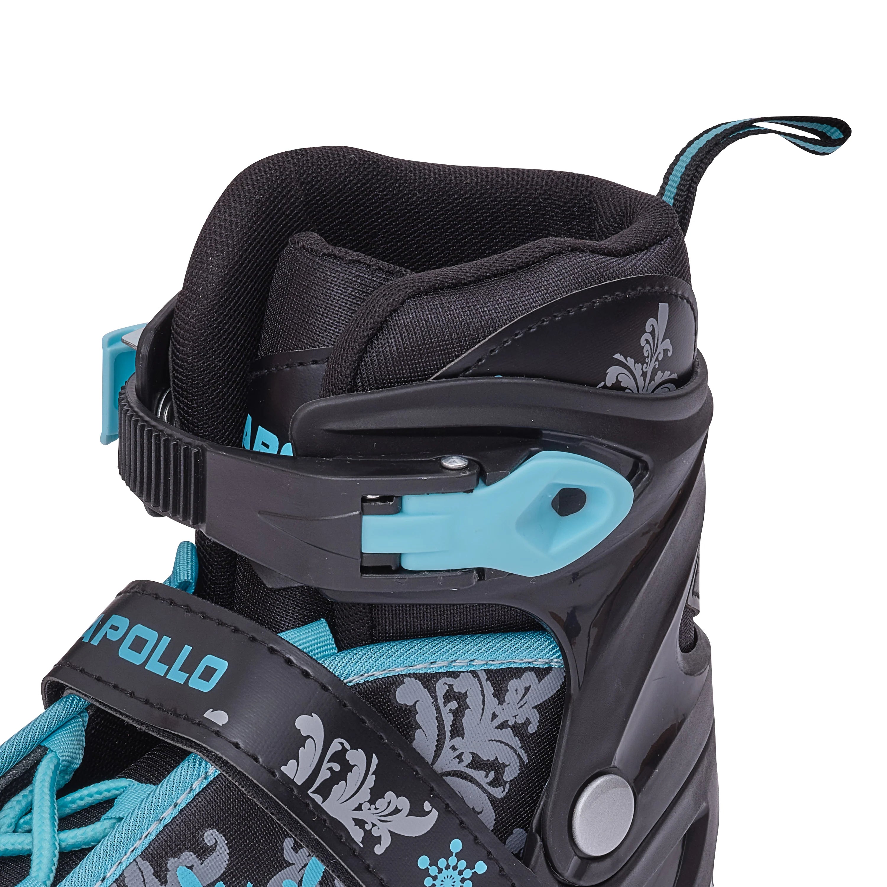 Apollo - Patins à glace femme X Pro - pointure ajustable - Noir/Menthe - L (39-42)