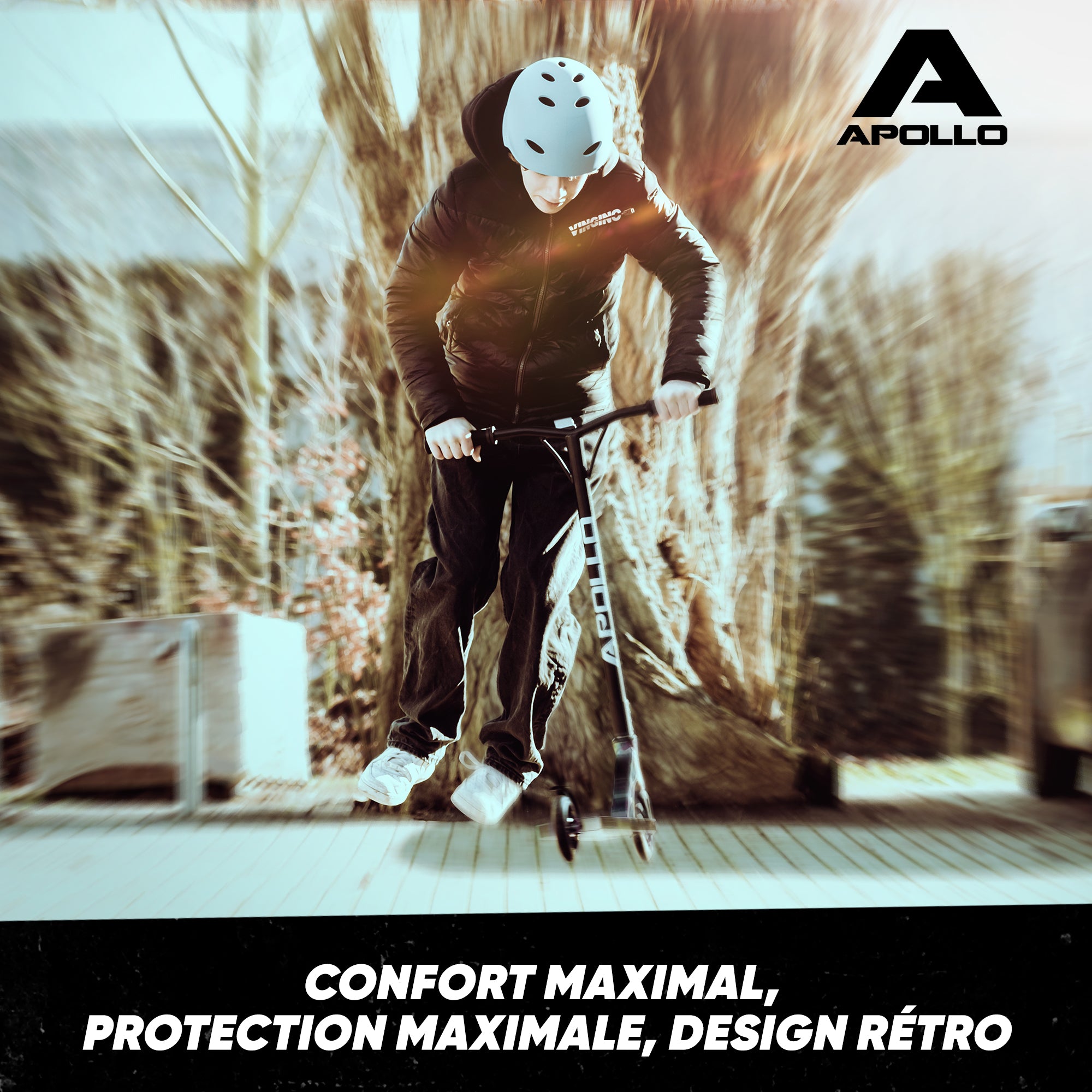 Apollo - Casque réglable pour skate et vélo - Light Blue (Uni)