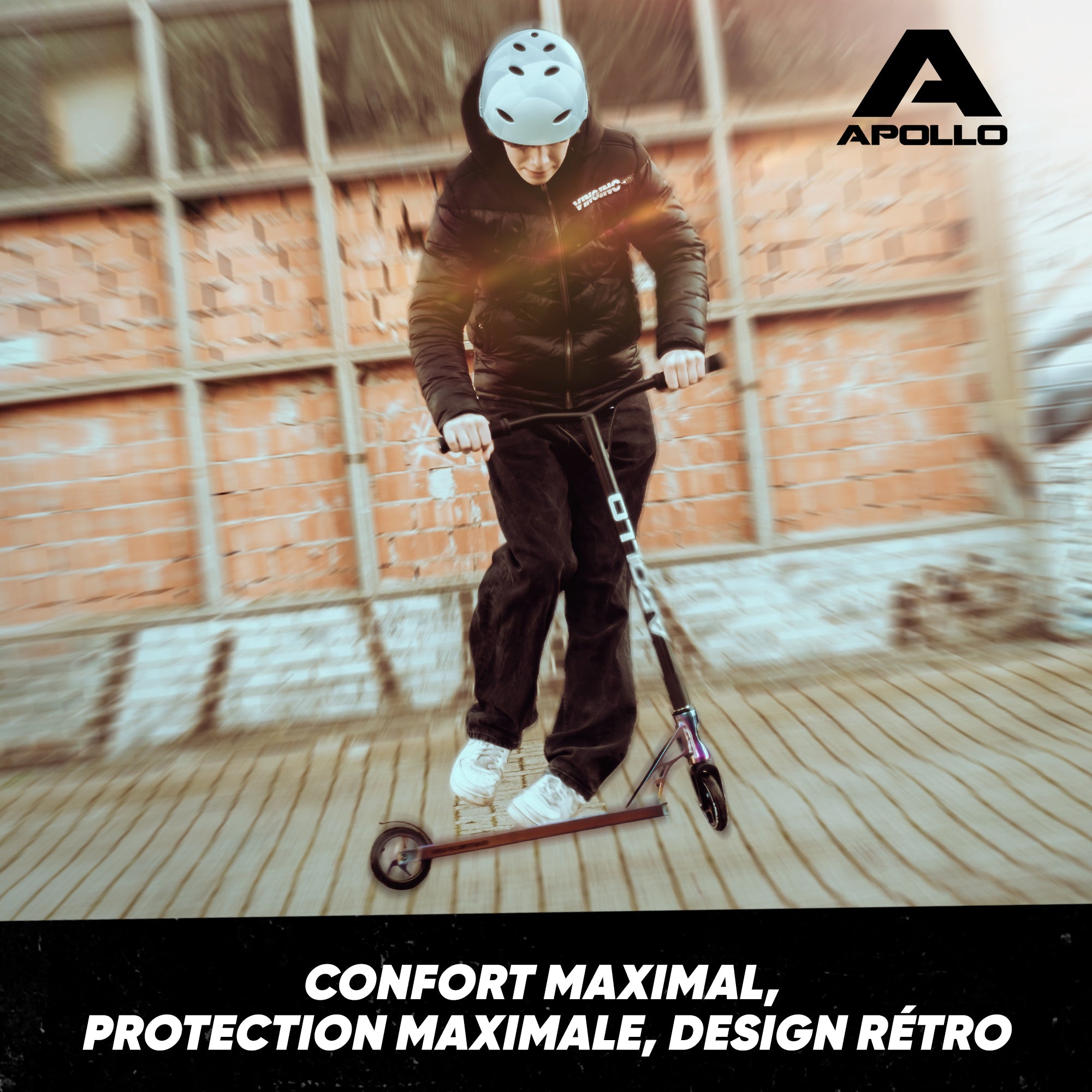 Apollo - Casque réglable pour skate et vélo - Blue Wave