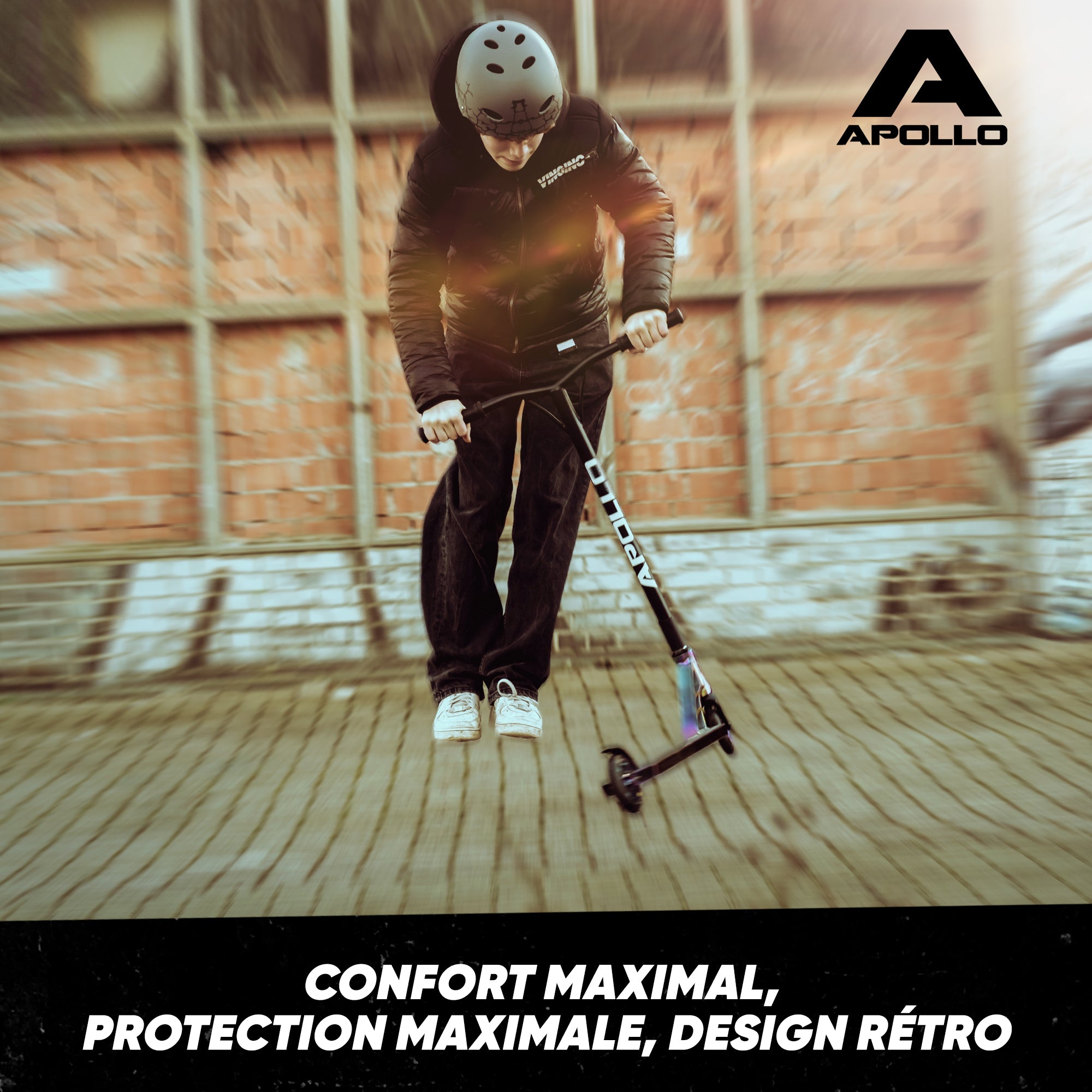 Apollo - Casque réglable pour skate et vélo - Cracked