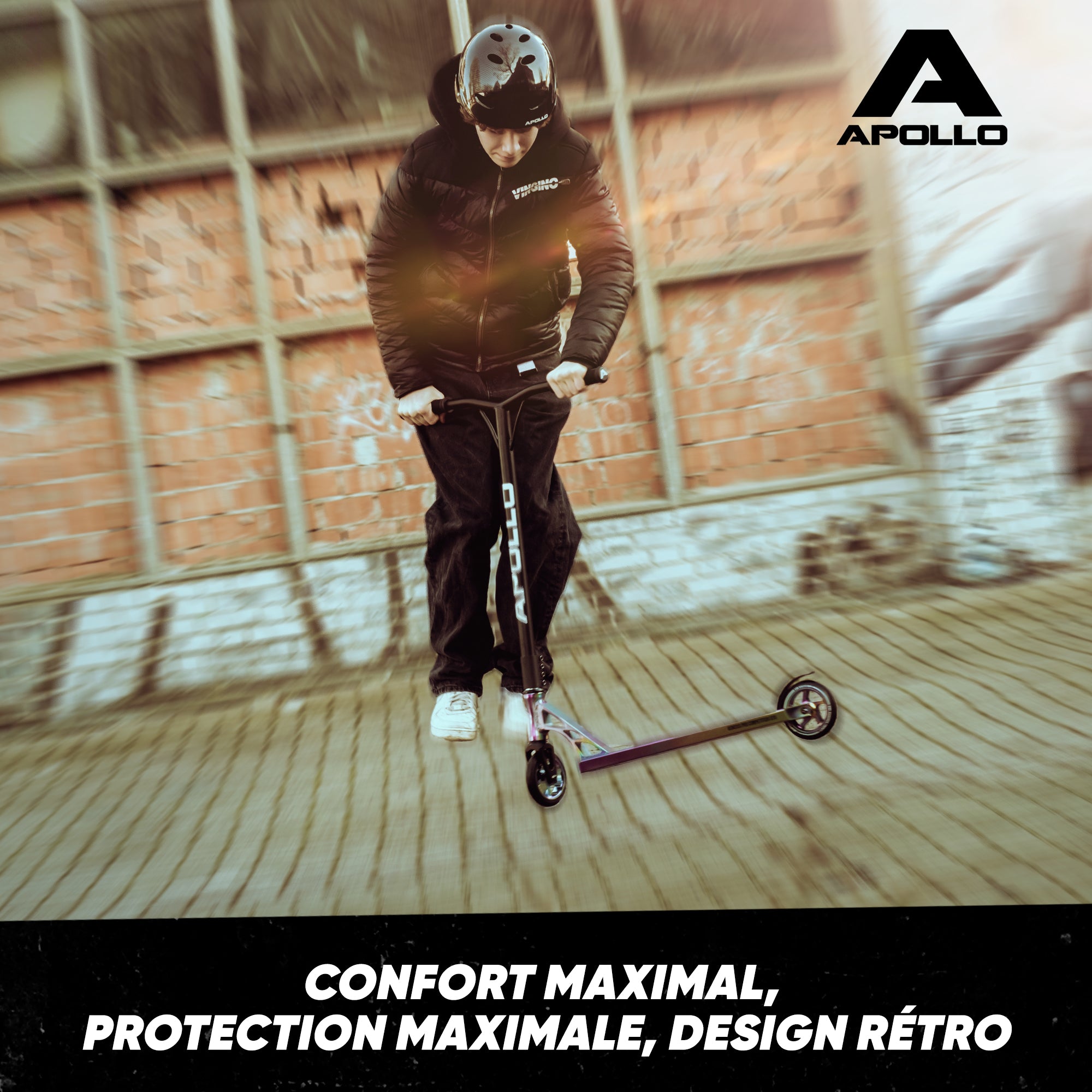 Apollo - Casque réglable pour skate et vélo - Dark Carbon