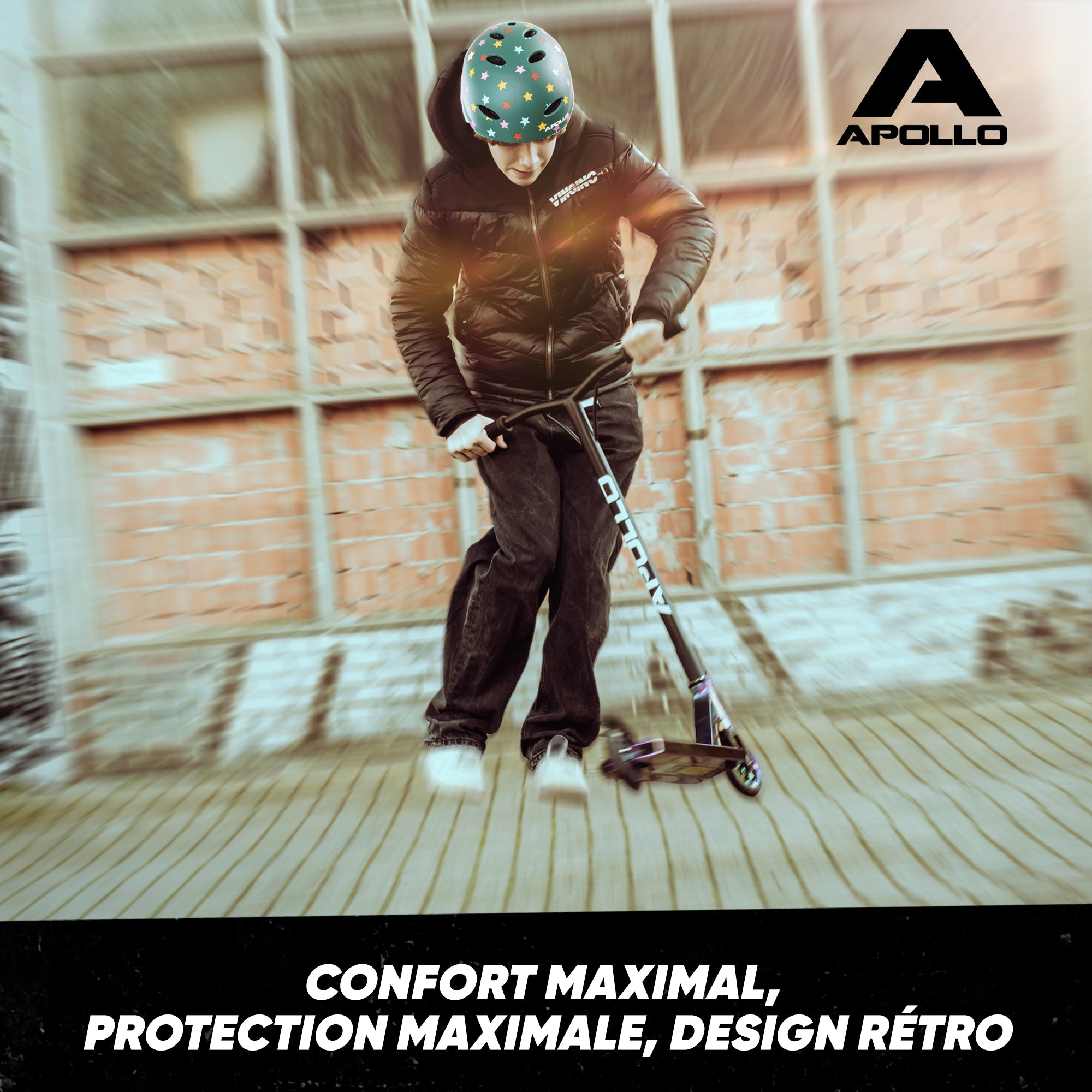 Apollo - Casque réglable pour skate et vélo - Stars