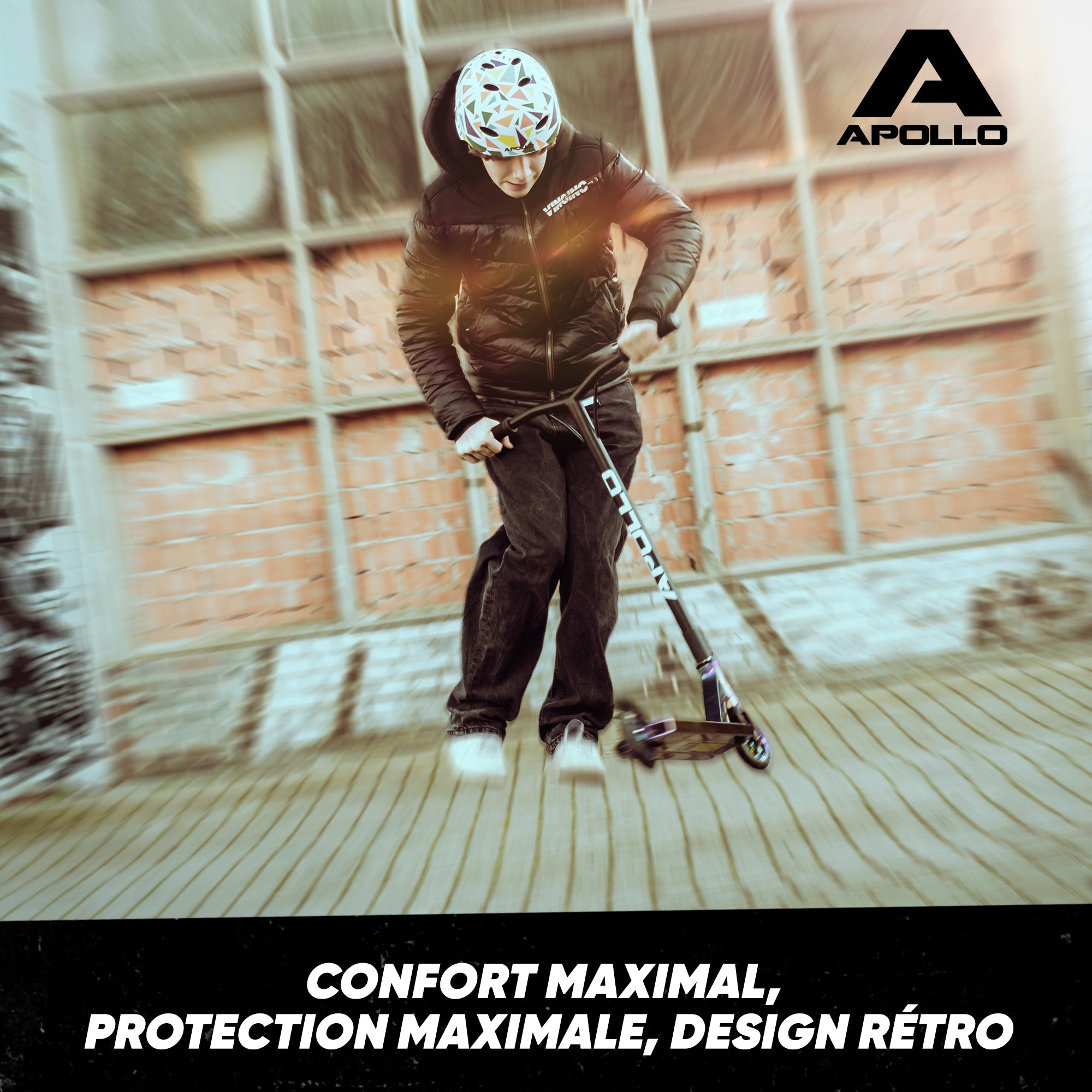 Apollo - Casque réglable pour skate et vélo - Triangle