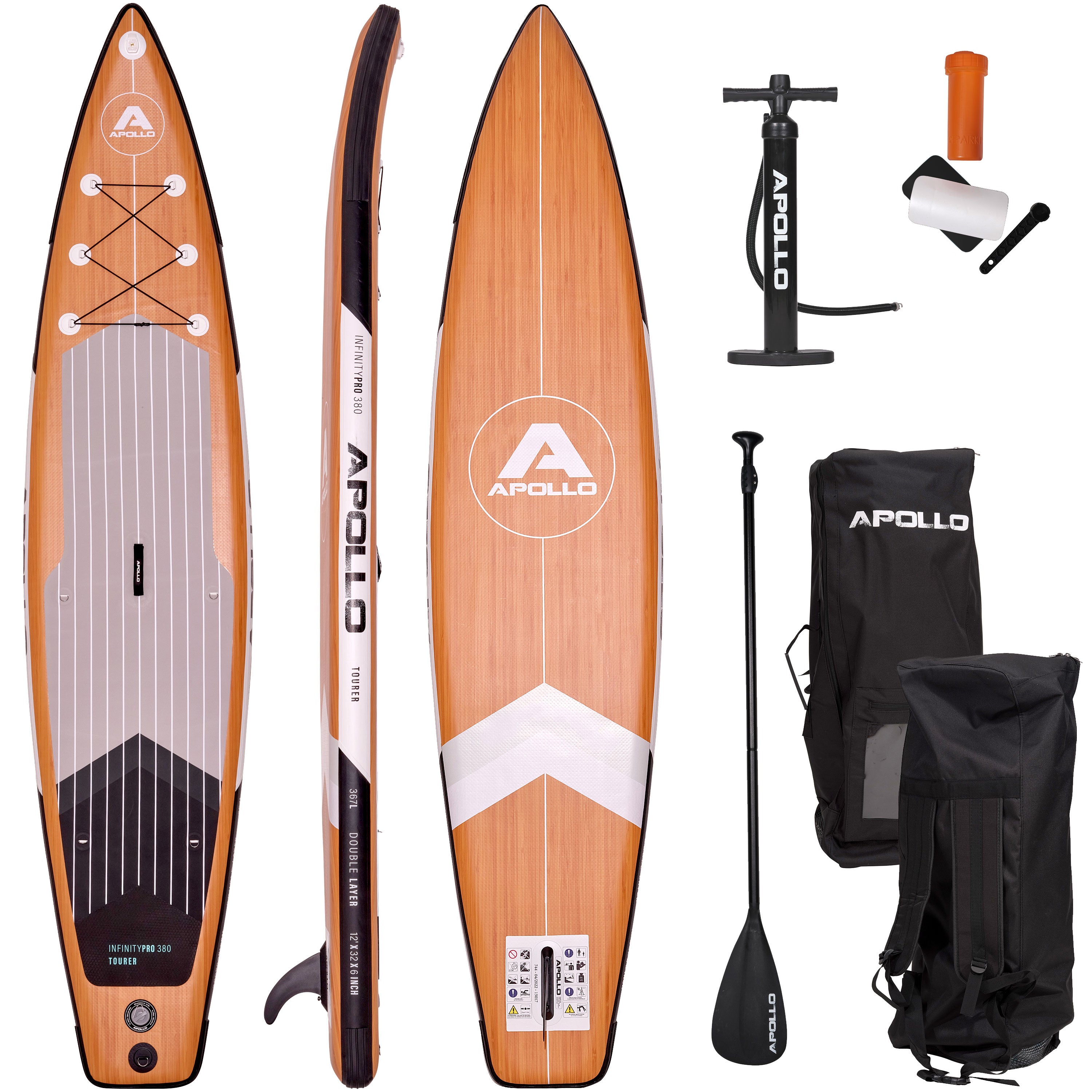 Apollo - Paddle Gonflable Planche Sup - Ensemble Complet - Infinity Tourer -
