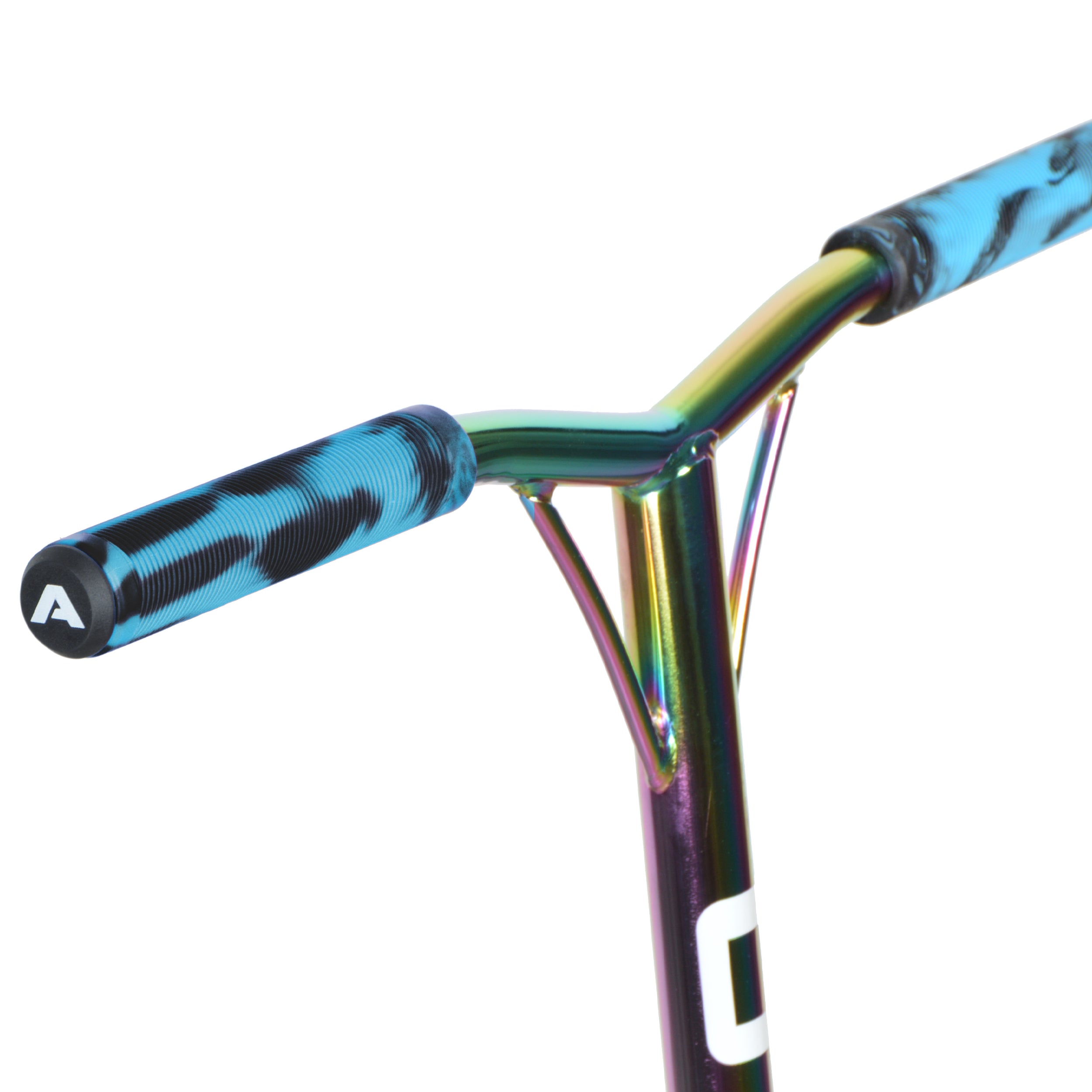 Apollo - Poignées trottinette freestyle - Poignées de guidon souples - Bleu Noir