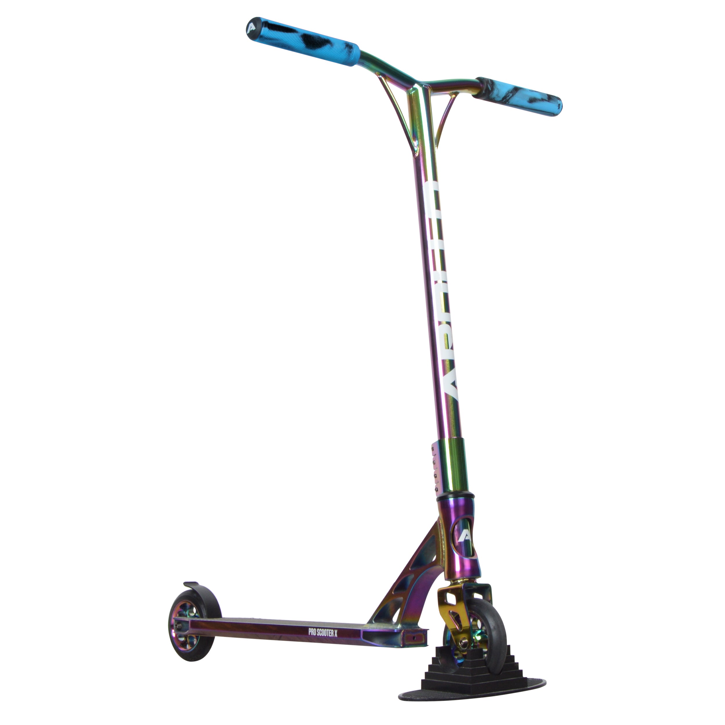 Apollo - Poignées trottinette freestyle - Poignées de guidon souples - Bleu Noir