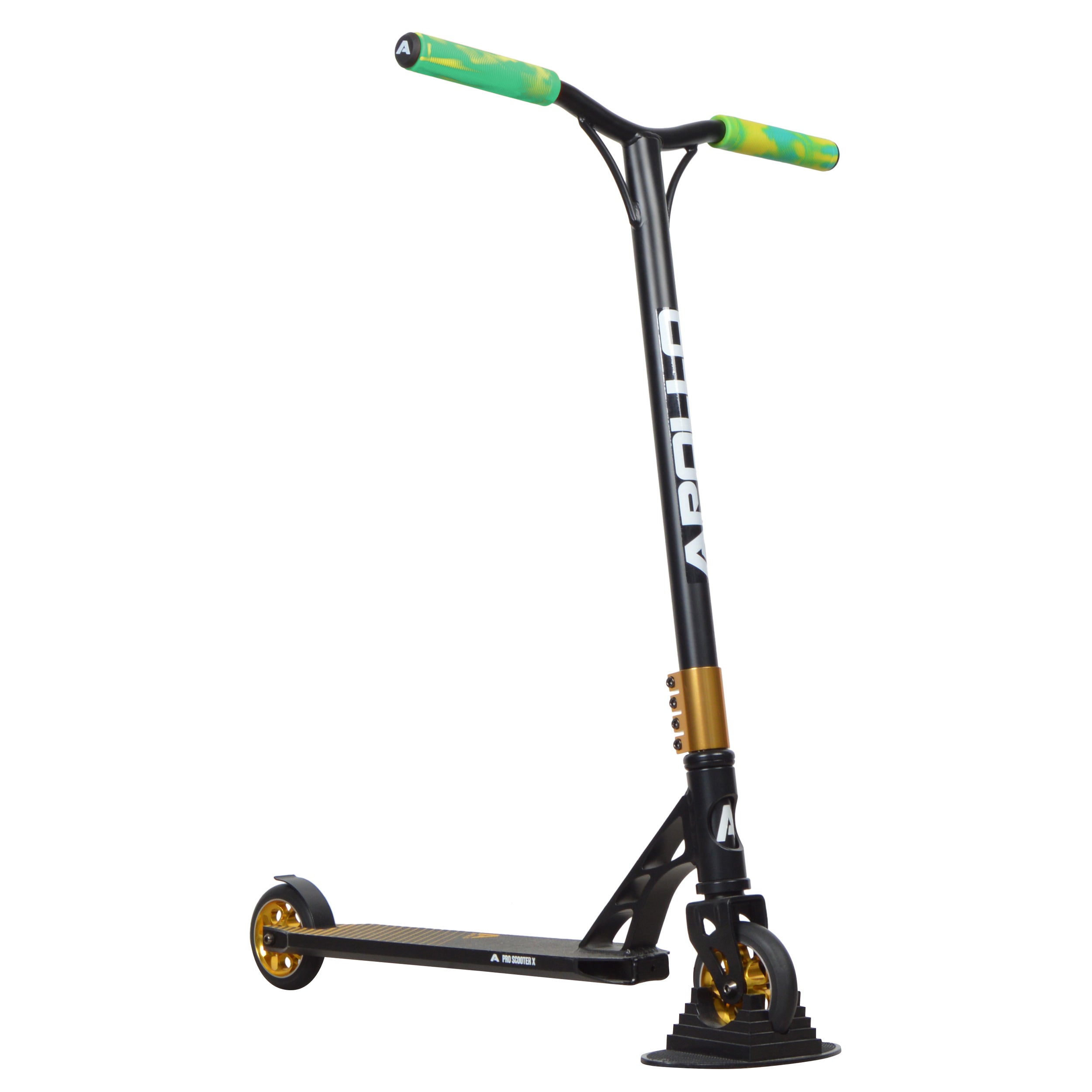 Apollo - Poignées trottinette freestyle - Poignées de guidon souples - Vert Jaune